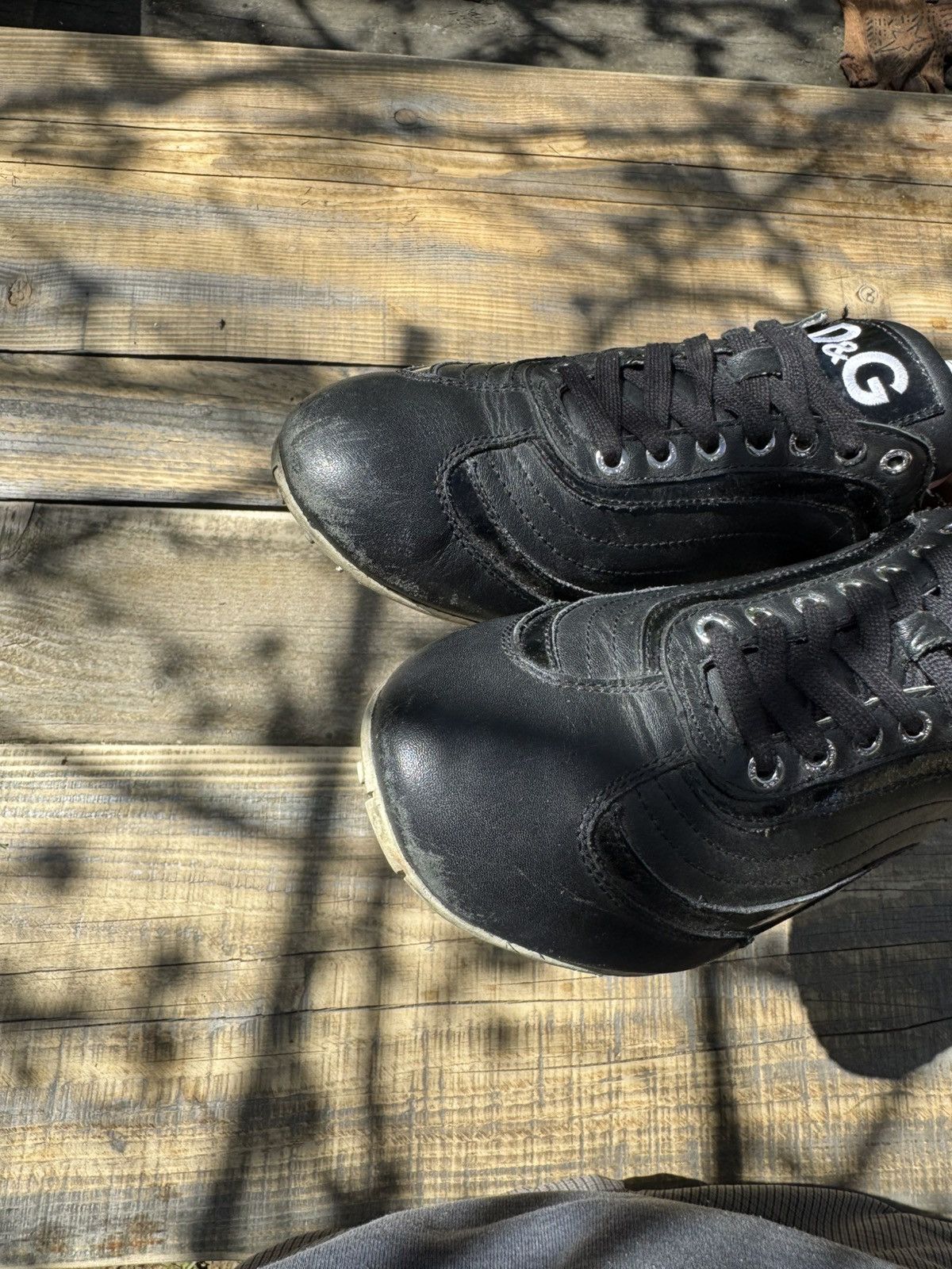 Dolce & Gabbana Vintage Dolce Gabbana Leather Y2k Sneakers Size US 7 / EU 40 - 4 Thumbnail