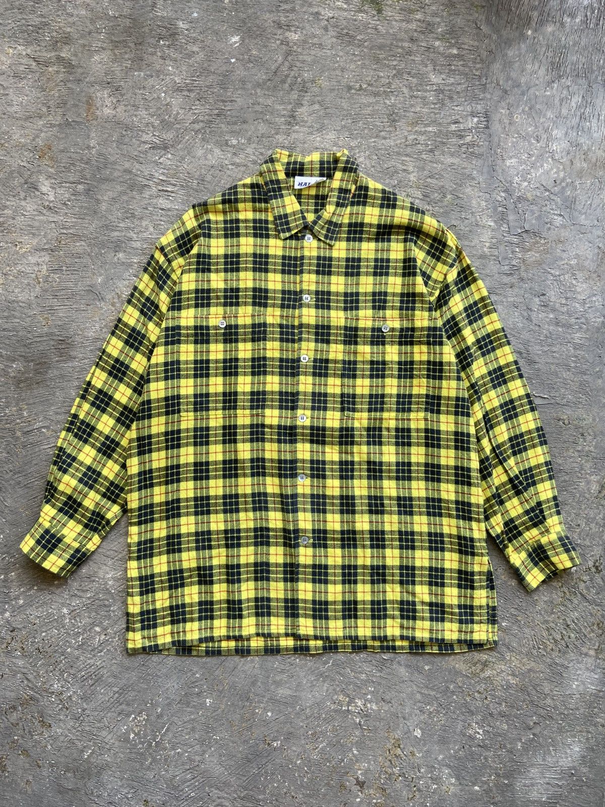 Hai Sporting Gear by Issey Miyake Plaid Flannel Shirt