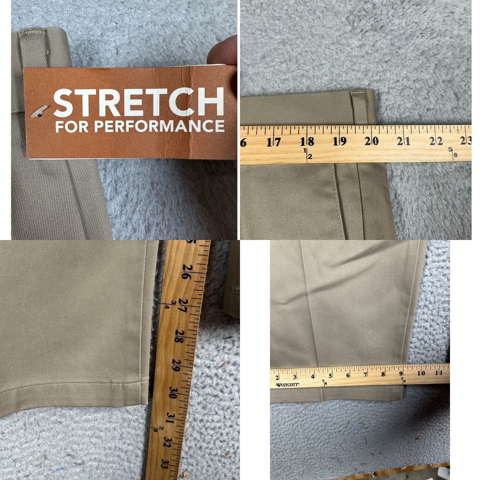 Dockers VINTAGE Dockers Pants Mens 40X30 Tan Signature Khaki Classic Fit Pleated Performance Size US 40 / EU 56 - 8 Thumbnail