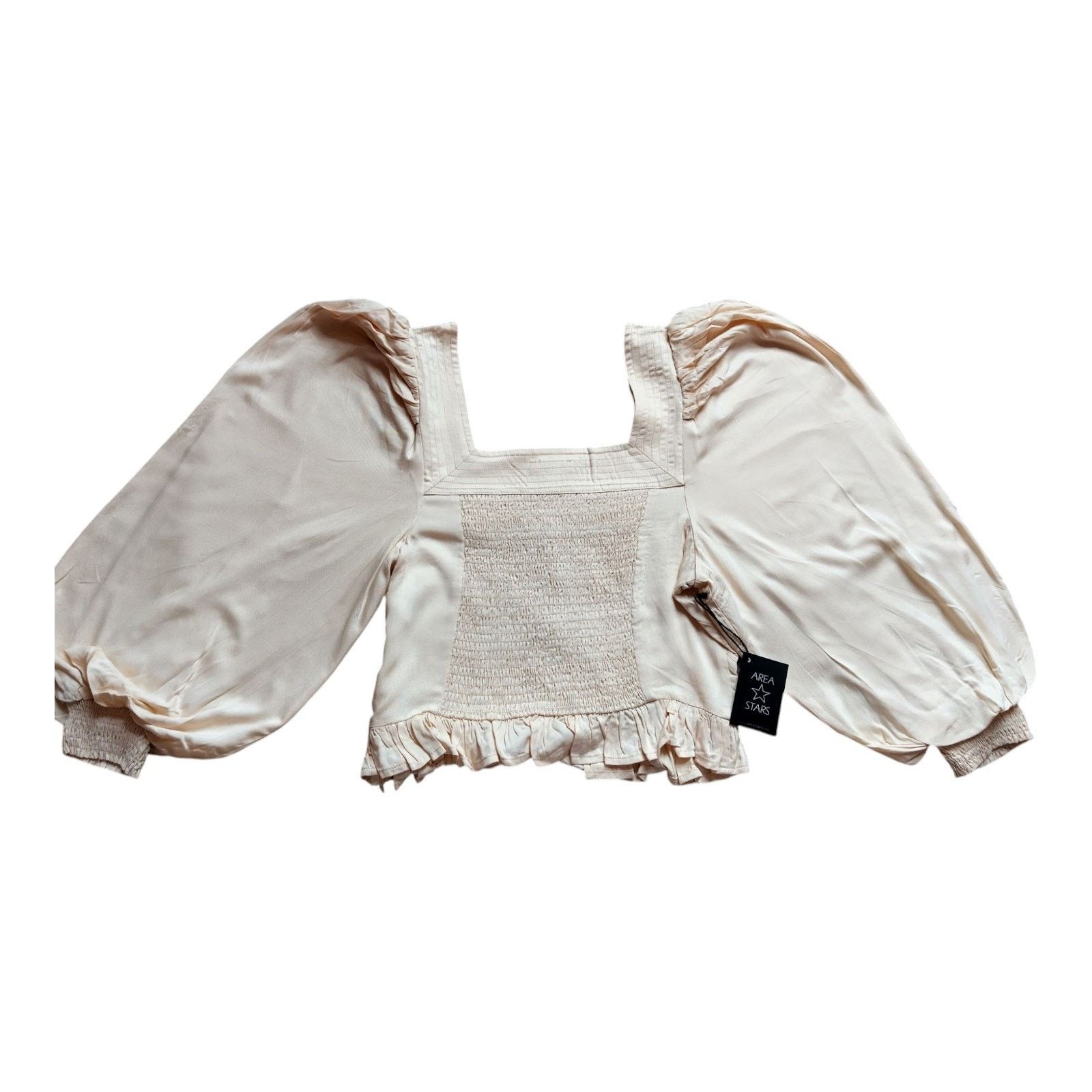 Other Women's Area Stars Dara LS Top, Ivory, Medium, NWT Size M / US 6-8 / IT 42-44 - 4 Thumbnail