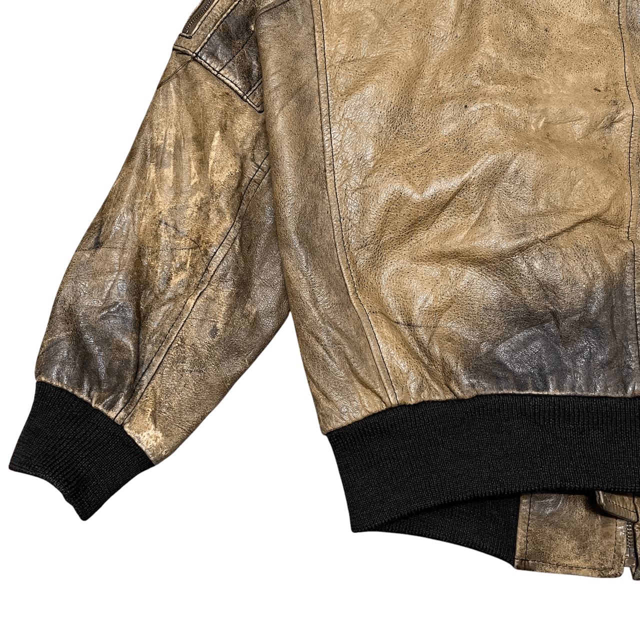 Leather Vintage Flight Jacket Leather Military Bomber Size US L / EU 52-54 / 3 - 17 Thumbnail