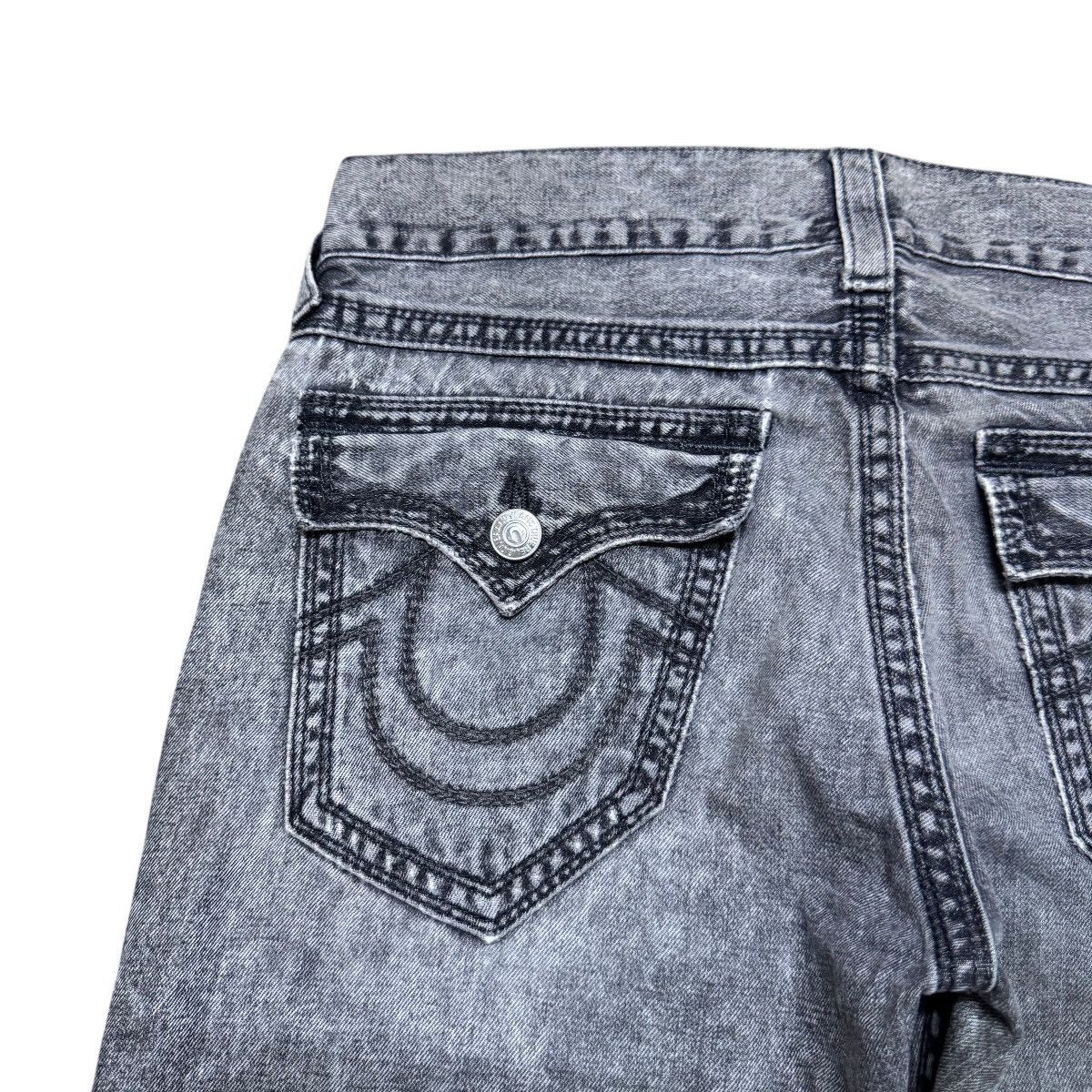 True Religion True Religion Black Grey Skinny Jeans Size US 33 - 9 Thumbnail