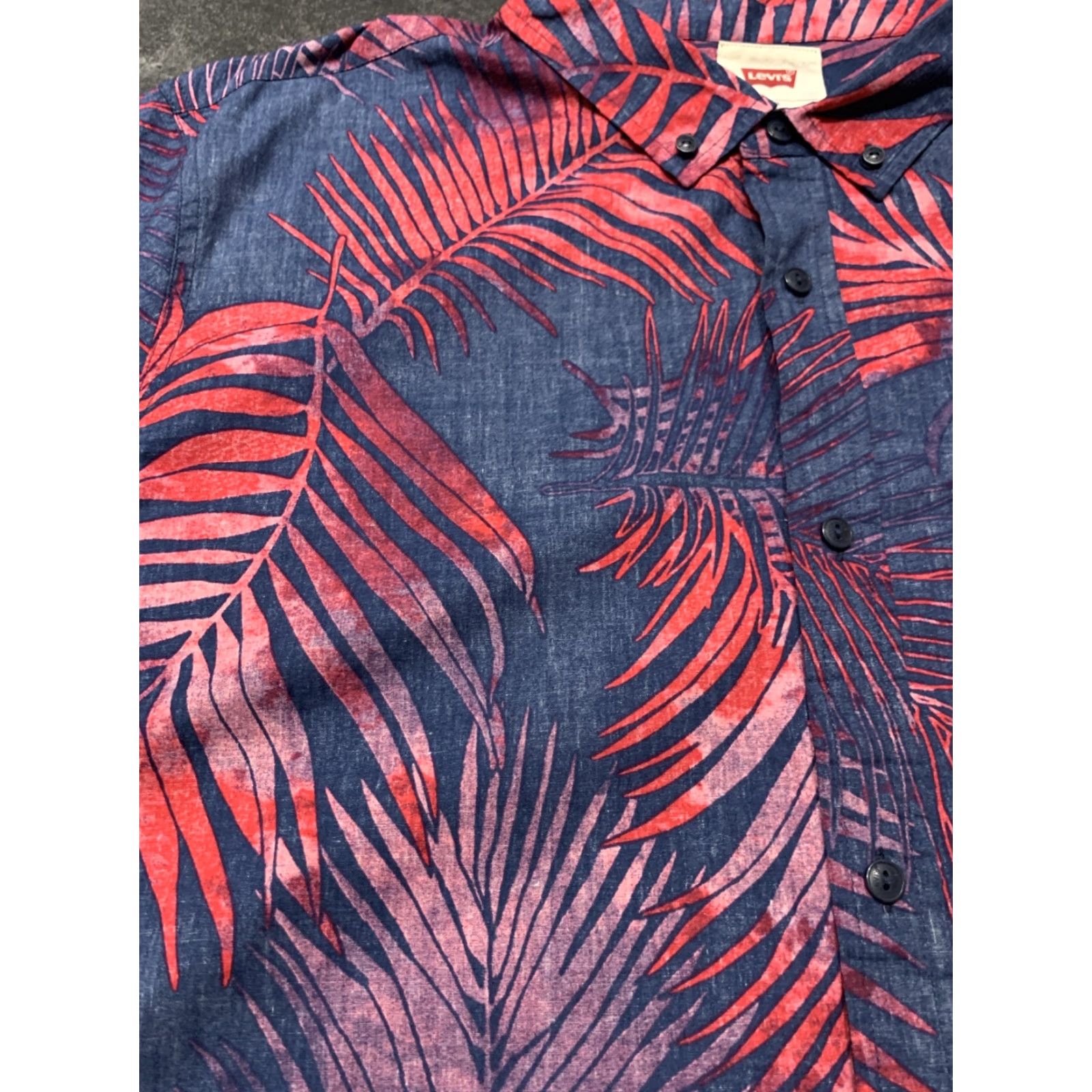 Levi's Levi's Men's Hawaiian Shirt 2XL Casual Short Sleeve Button-Up Floral Beach Vacation Multicolor Size US XXL / EU 58 / 5 - 4 Thumbnail