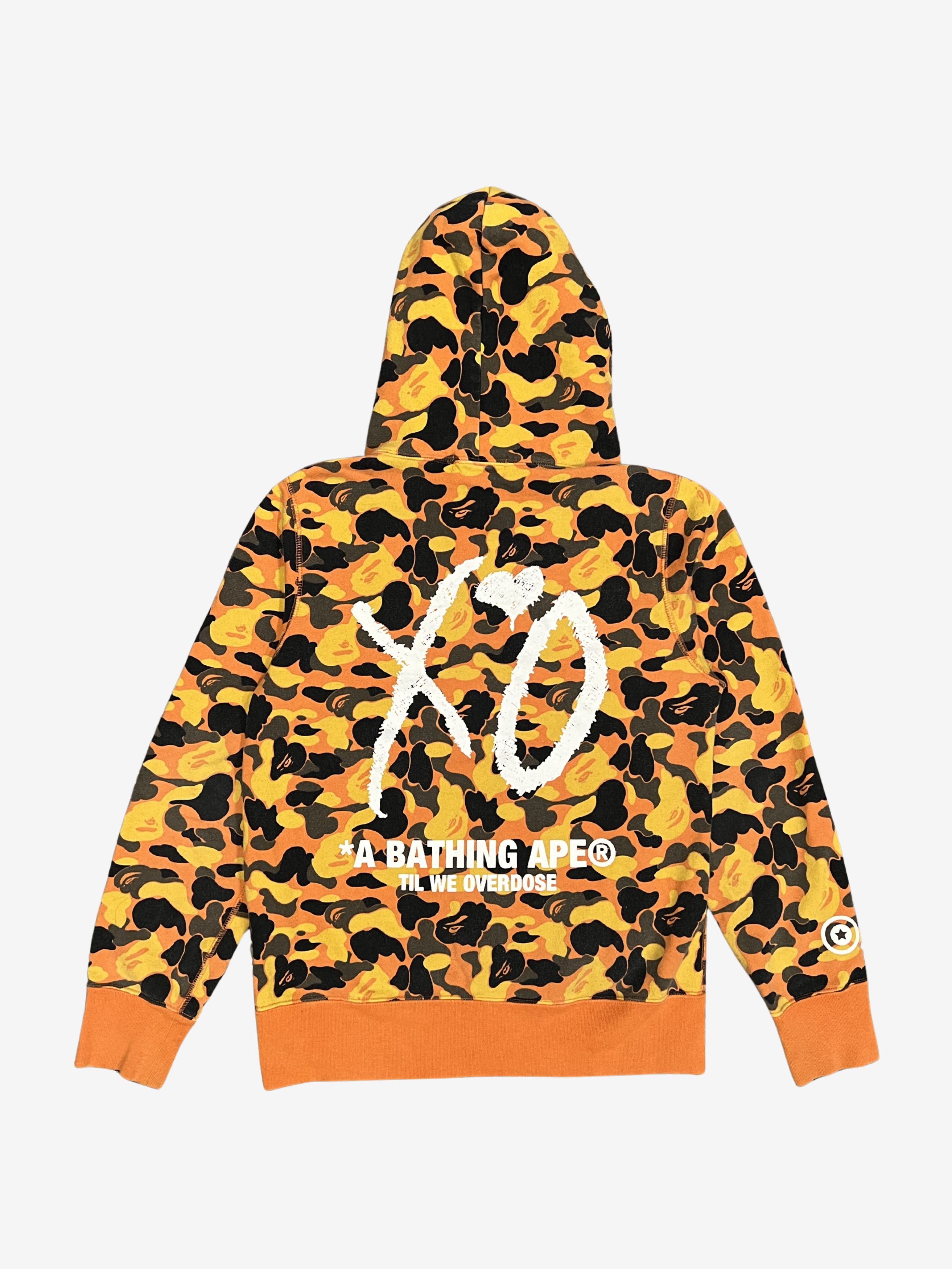 Bape × XO A Bathing Ape x XO Orange Camo Pullover Shark Hoodie Size US S / EU 44-46 / 1 - 2 Thumbnail