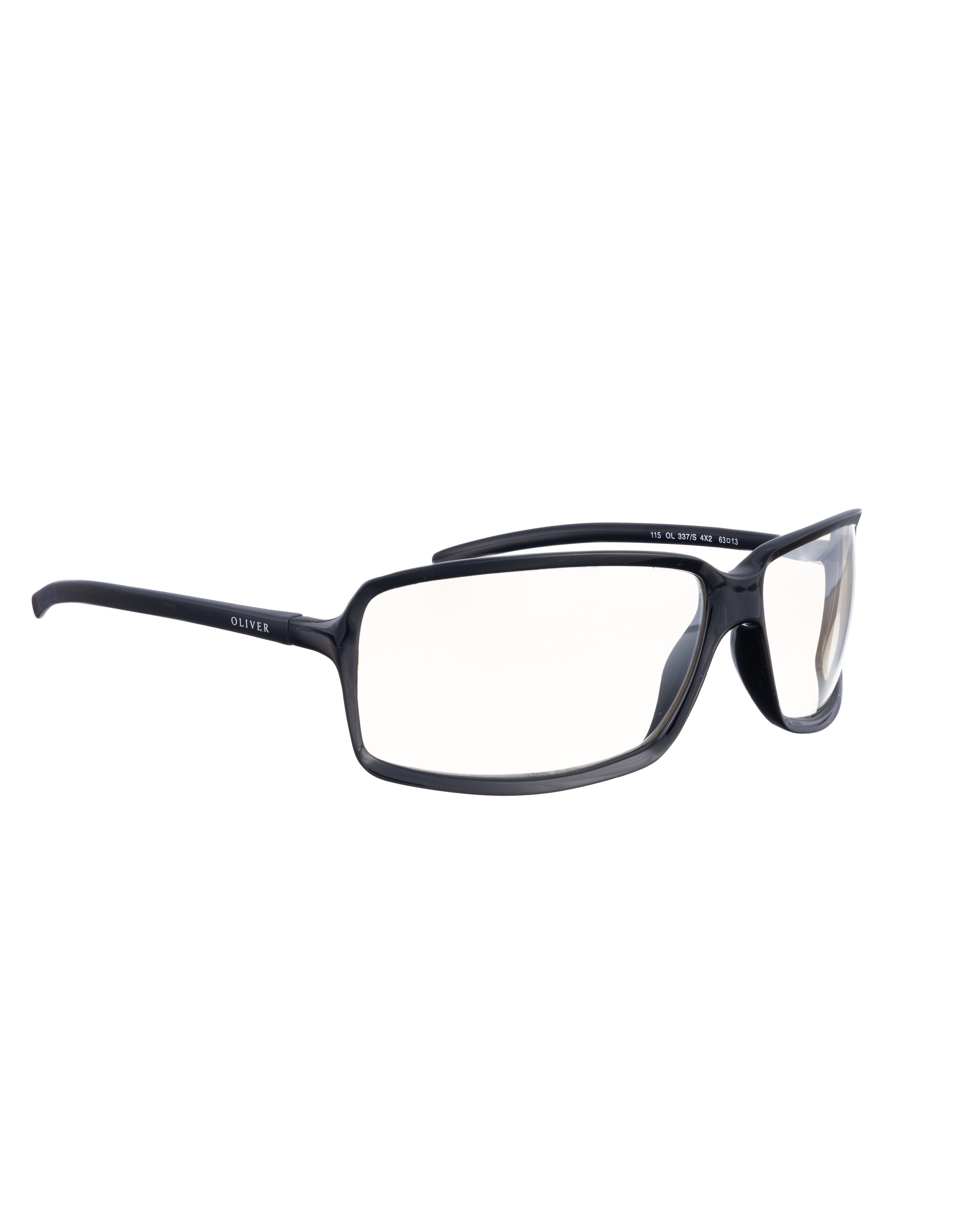 Valentino Oliver by Valentino 00s Black Clear Mirror Sunglasses Size ONE SIZE - 1 Thumbnail