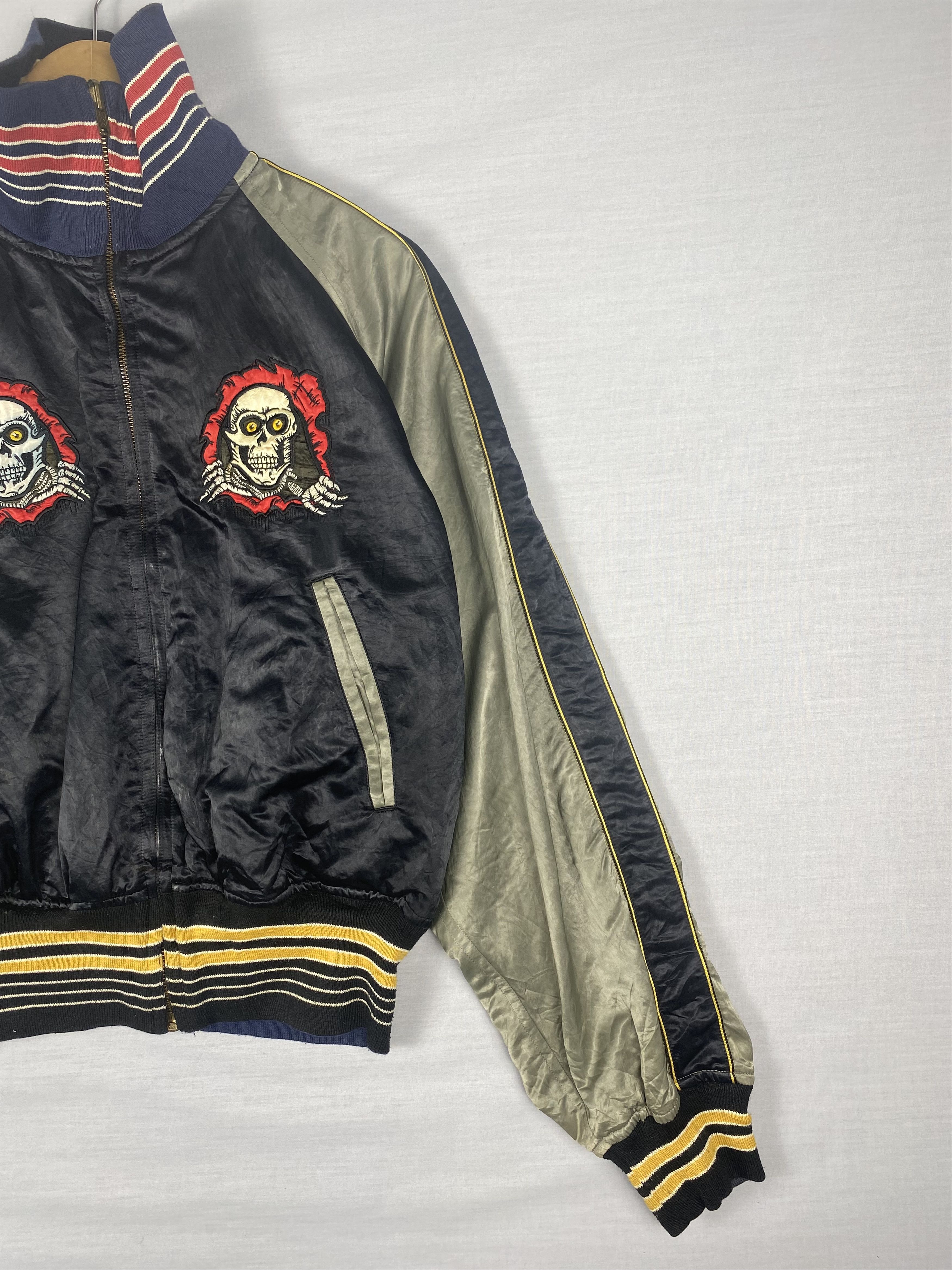 Vintage Vintage Sukajan Skull Embroidery Logo Reversible Jacket Size US M / EU 48-50 / 2 - 3 Thumbnail