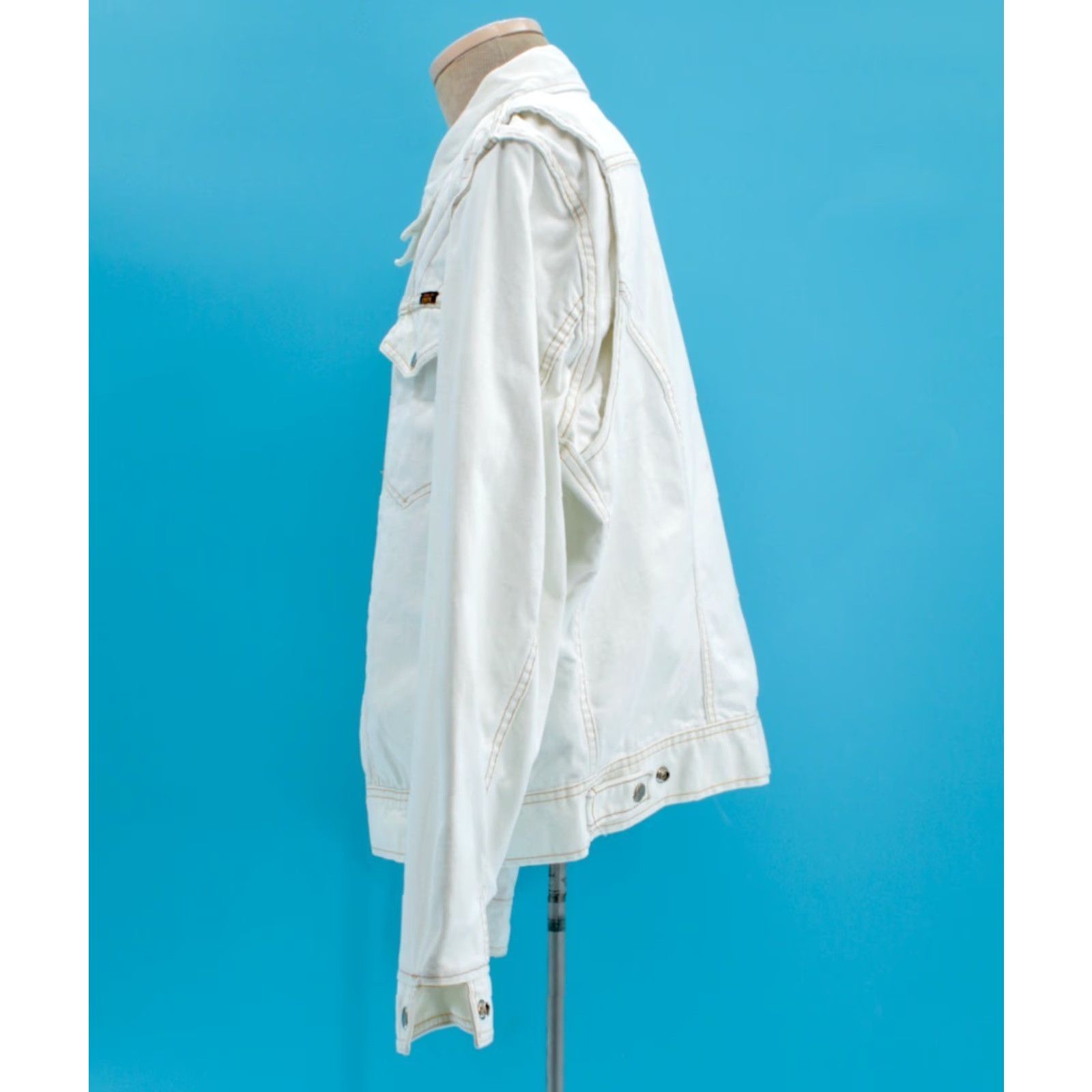 SafTbak VINTAGE Bulls Creek Denim Jacket Shirt Men’s 70s XL White 1970s Denim Jacket Bulls Creek Mens XL White 70s Jacket Size US XL / EU 56 / 4 - 3 Thumbnail