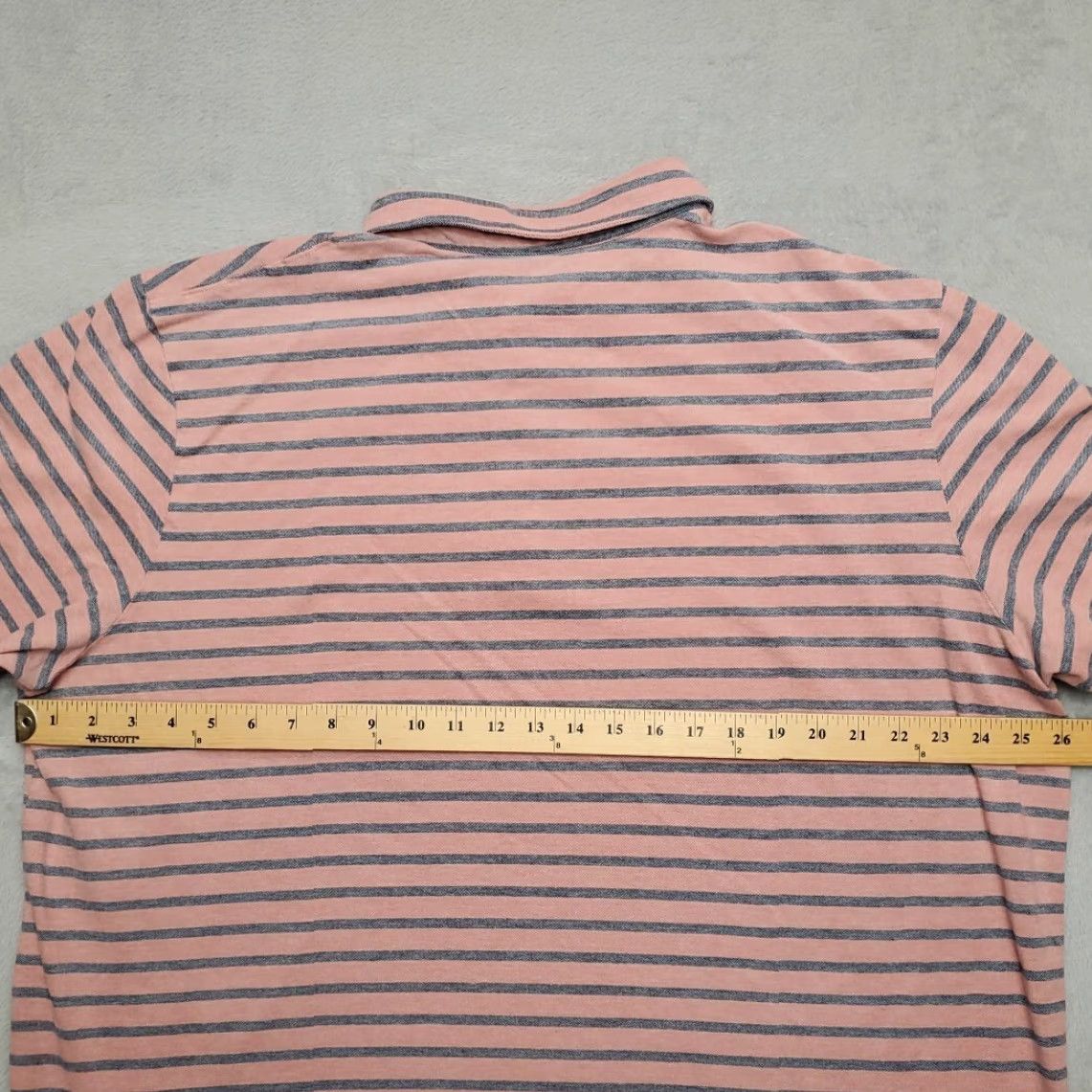 Vintage VINTAGE LL Bean Shirt Mens XXL Pink Blue Striped Polo Short Sleeve Cotton Blend Casual Size US XXL / EU 58 / 5 - 8 Thumbnail