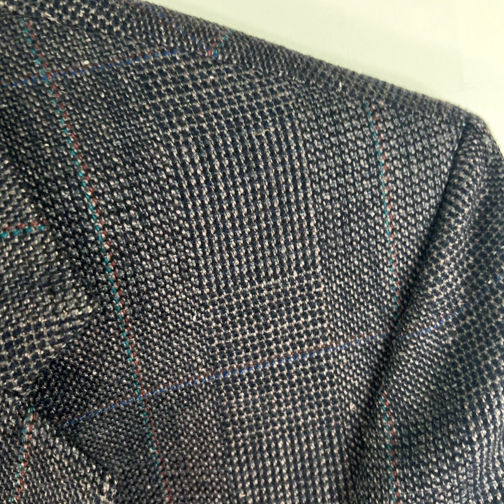 Vintage Botany 500 Dark Gray Classic Fit Wool Sport Coat Suit Jacket Blazer 44R Size 44R - 3 Thumbnail