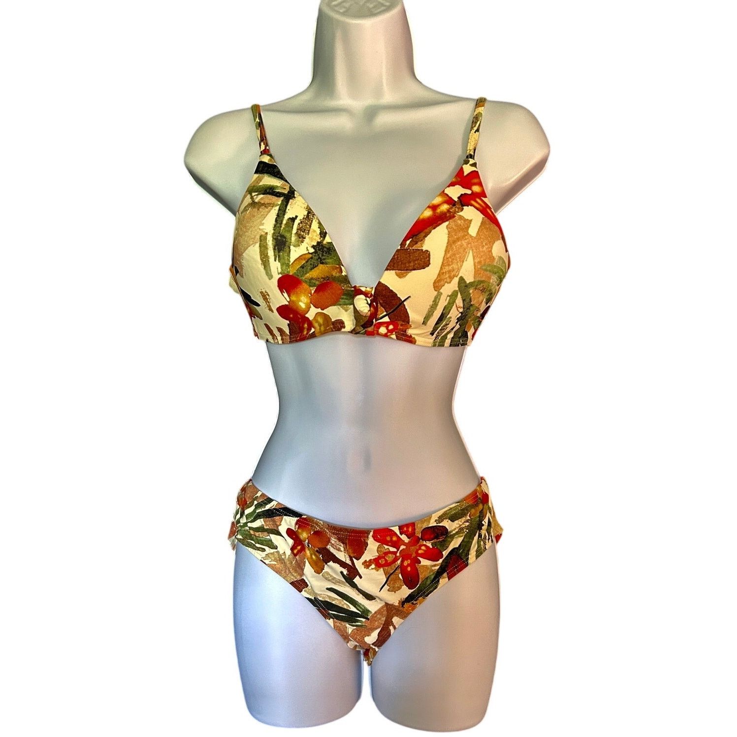 Vince Camuto New Vince Camuto Floral Bikini Set Cheeky Bottom Set, Size L Size L / US 10 / IT 46 - 1 Thumbnail