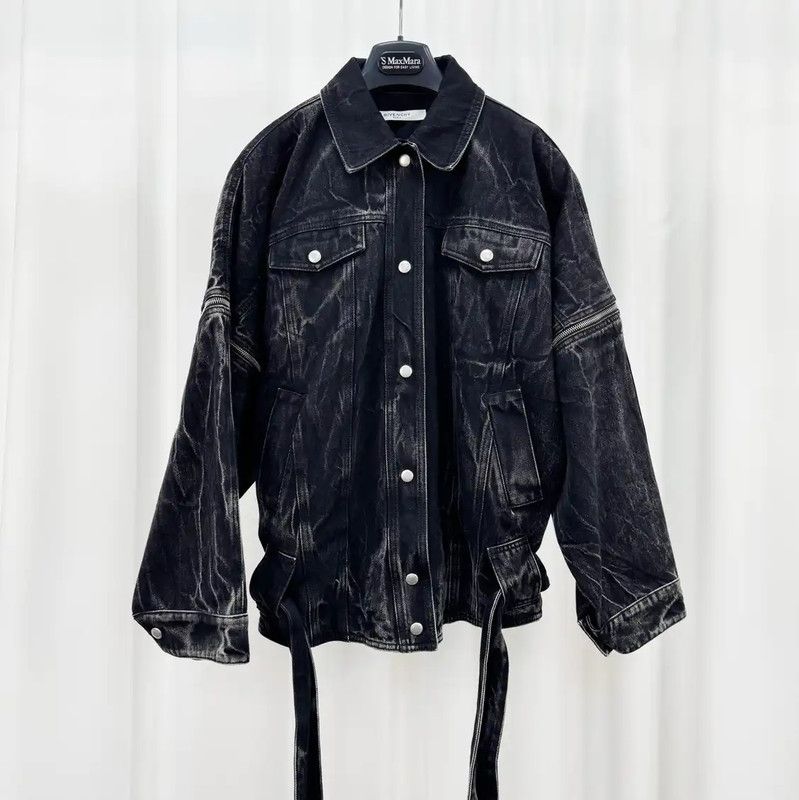 Givenchy Givenchy Black Denim Long Sleeve Jacket for Men 0089 Size US M / EU 48-50 / 2 - 1 Thumbnail