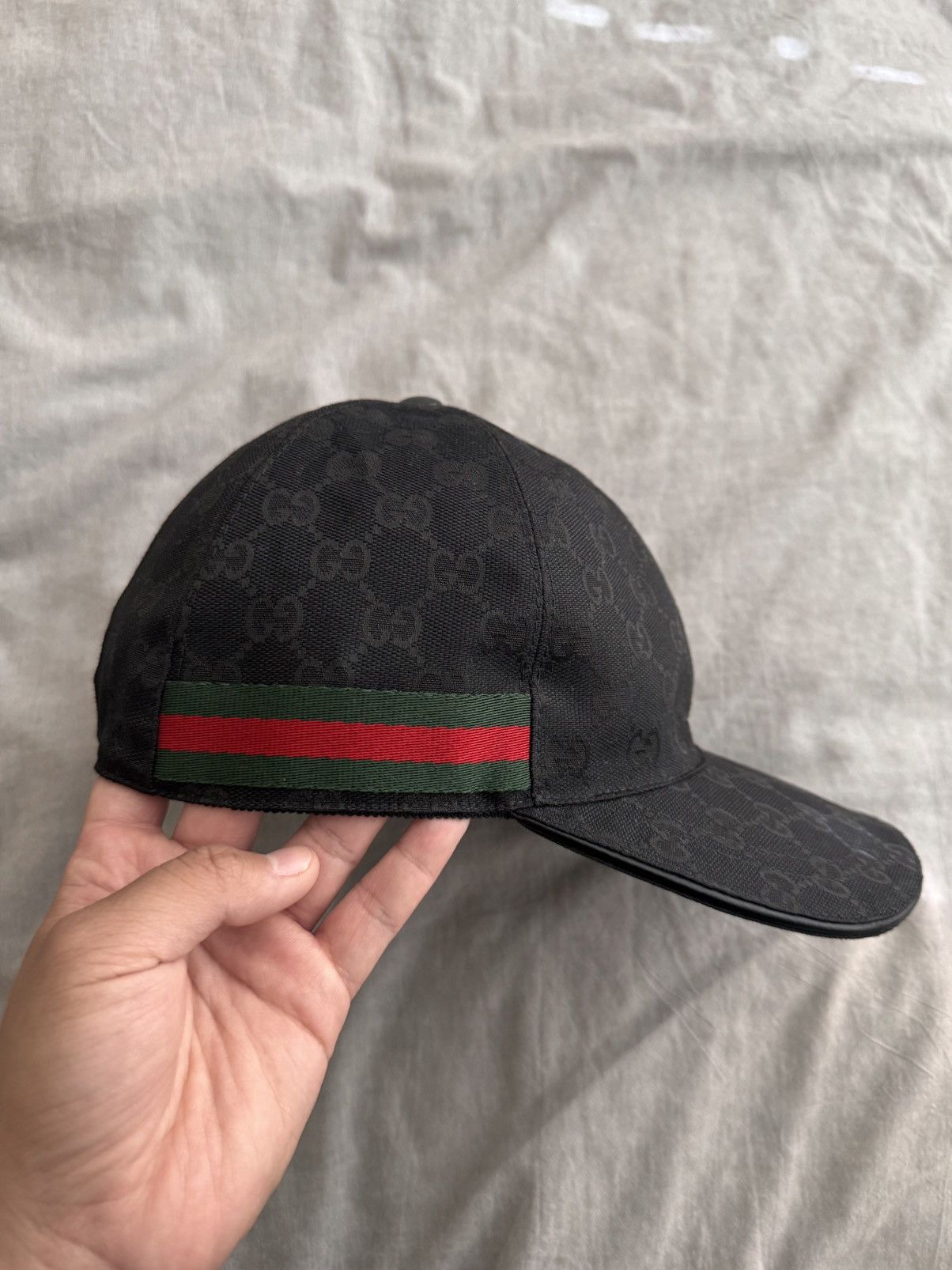 Gucci Gucci GG canvas baseball hat with Web black Size Large Size ONE SIZE - 1 Thumbnail