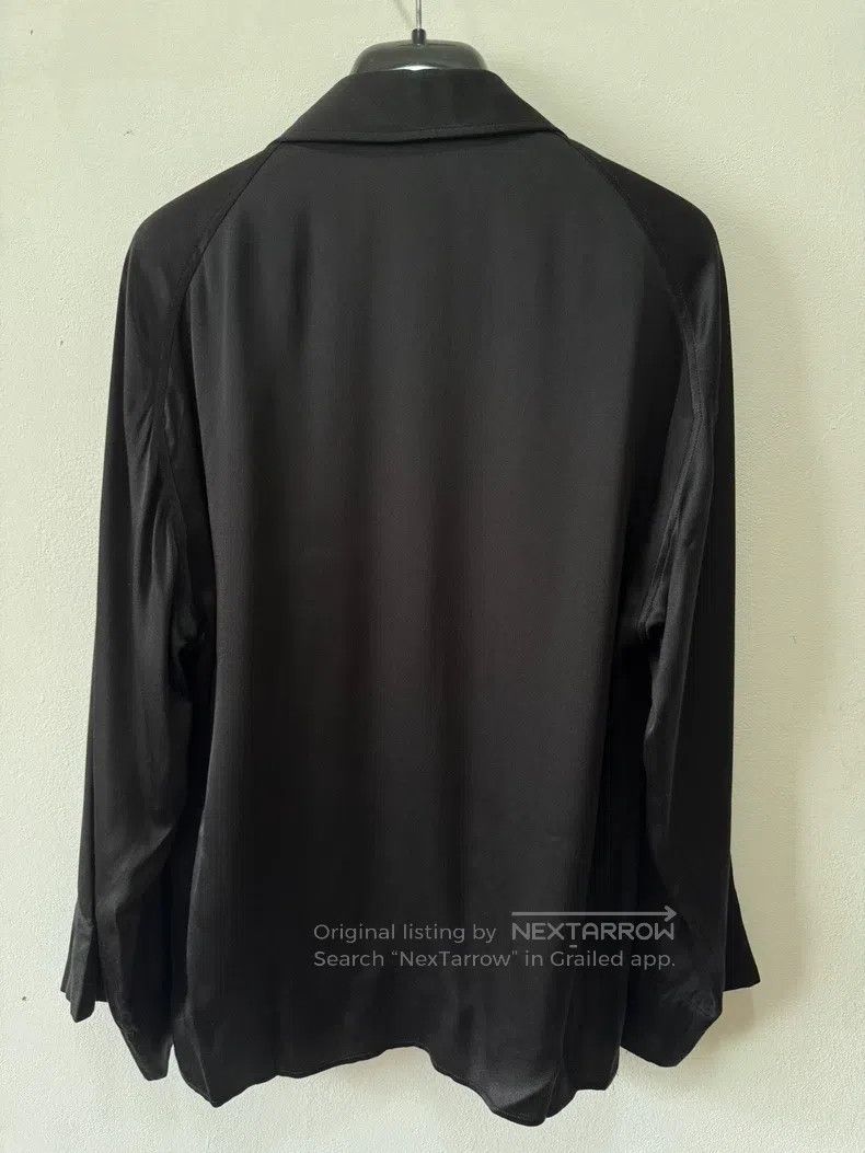 Saint Laurent Paris Saint Laurent Paris Mulberry Silk Black Warrior Deep V-Nec Size XS / US 0-2 / IT 36-38 - 2 Thumbnail