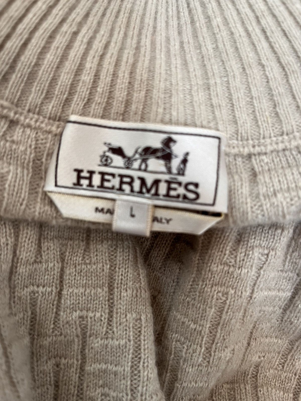 Hermes Hermes knitted quarterzip Size US L / EU 52-54 / 3 - 7 Thumbnail