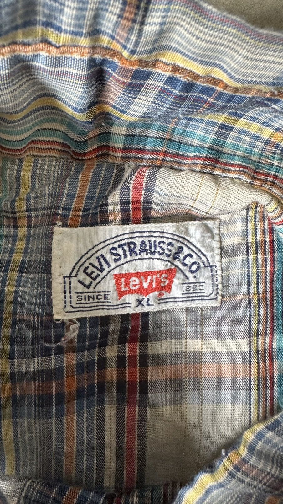 Levi's VINTAGE LEVIS 70S 80S WHITE TAB WESTERN SHIRT PEARL BUTTON Size US XXL / EU 58 / 5 - 9 Thumbnail