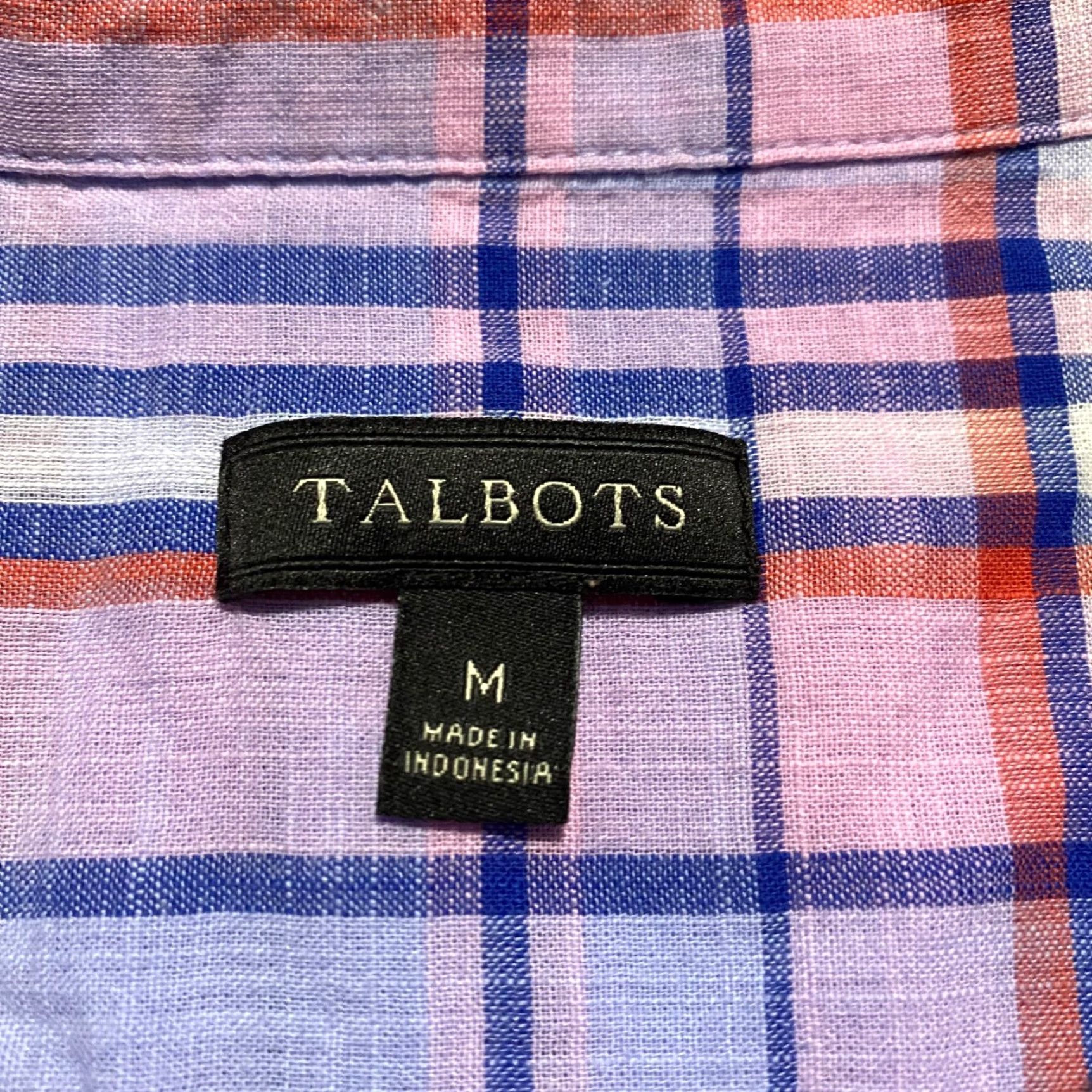 Talbots Talbots Womens Shirt M Multicolor Plaid Long Sleeve Button Up 100% Cotton Size M / US 6-8 / IT 42-44 - 3 Thumbnail