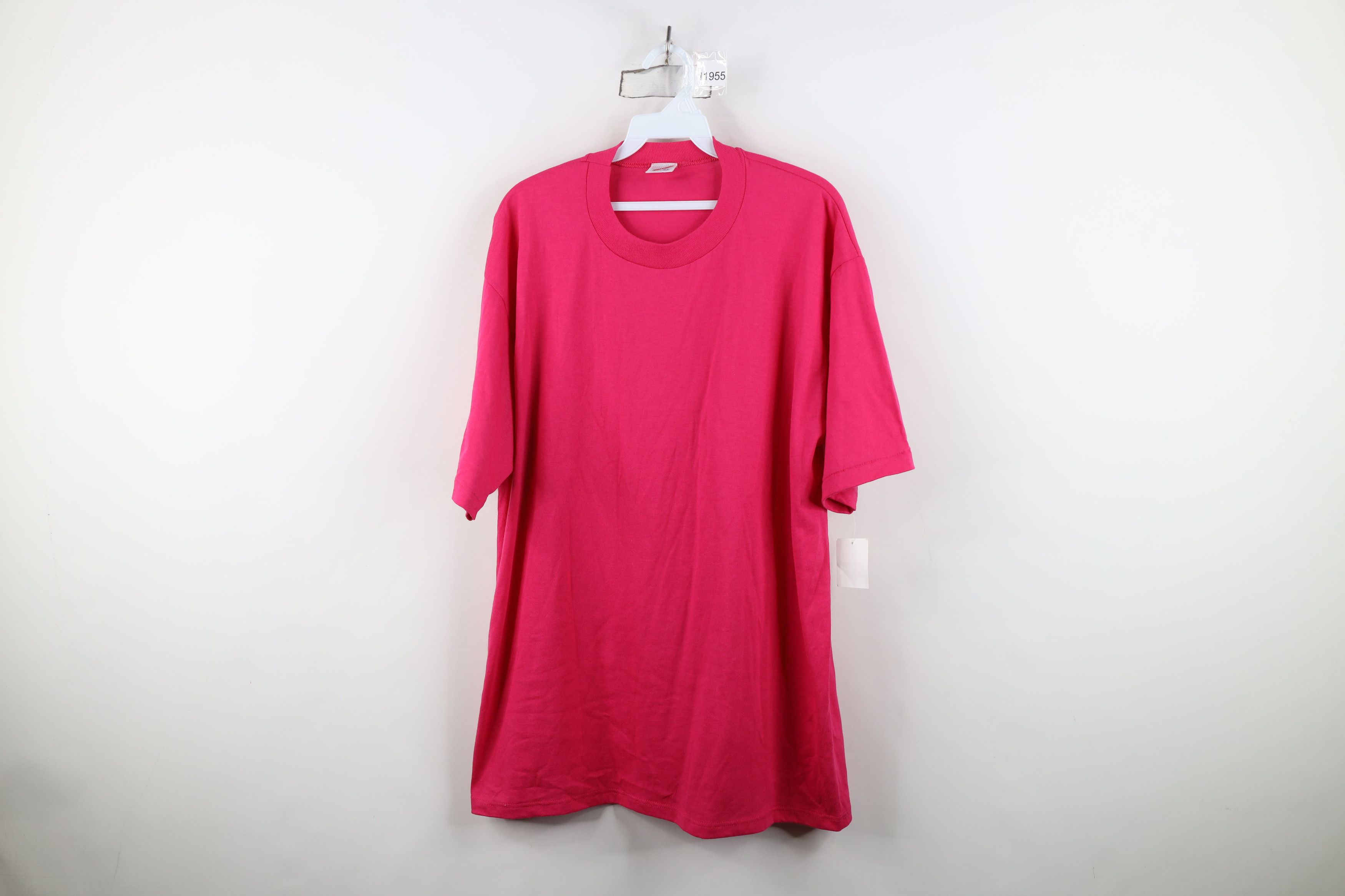 Vintage Deadstock Vintage 90s Streetwear T-Shirt Raspberry Pink USA Size XL / US 12-14 / IT 48-50 - 1 Thumbnail