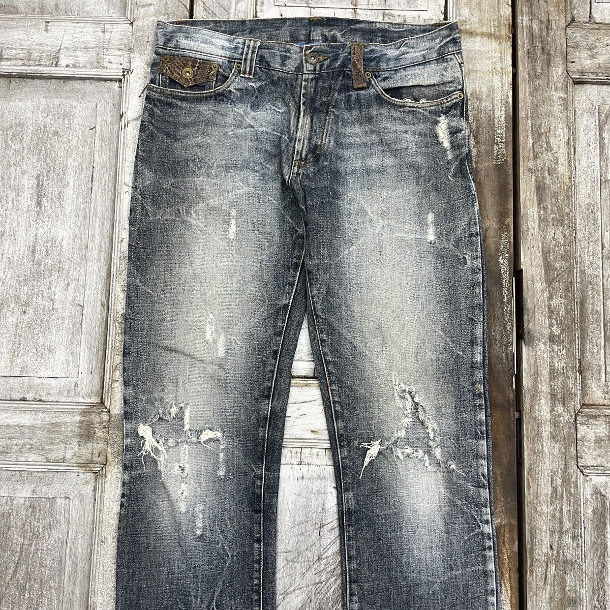 Japanese Brand × Leather × Vintage Vintage Japanese Brand Snake Leather Back Pocket wc348 Size US 34 / EU 50 - 3 Thumbnail
