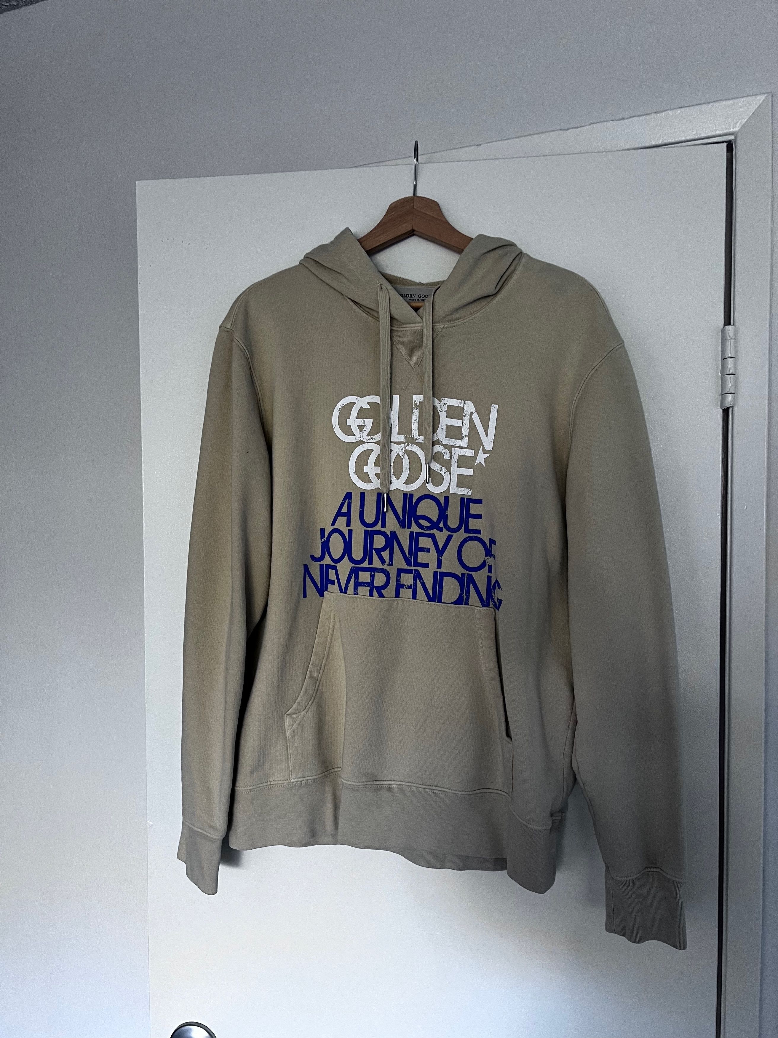 Golden Goose Beige Lettering Hoodie Size US L / EU 52-54 / 3 - 1 Thumbnail