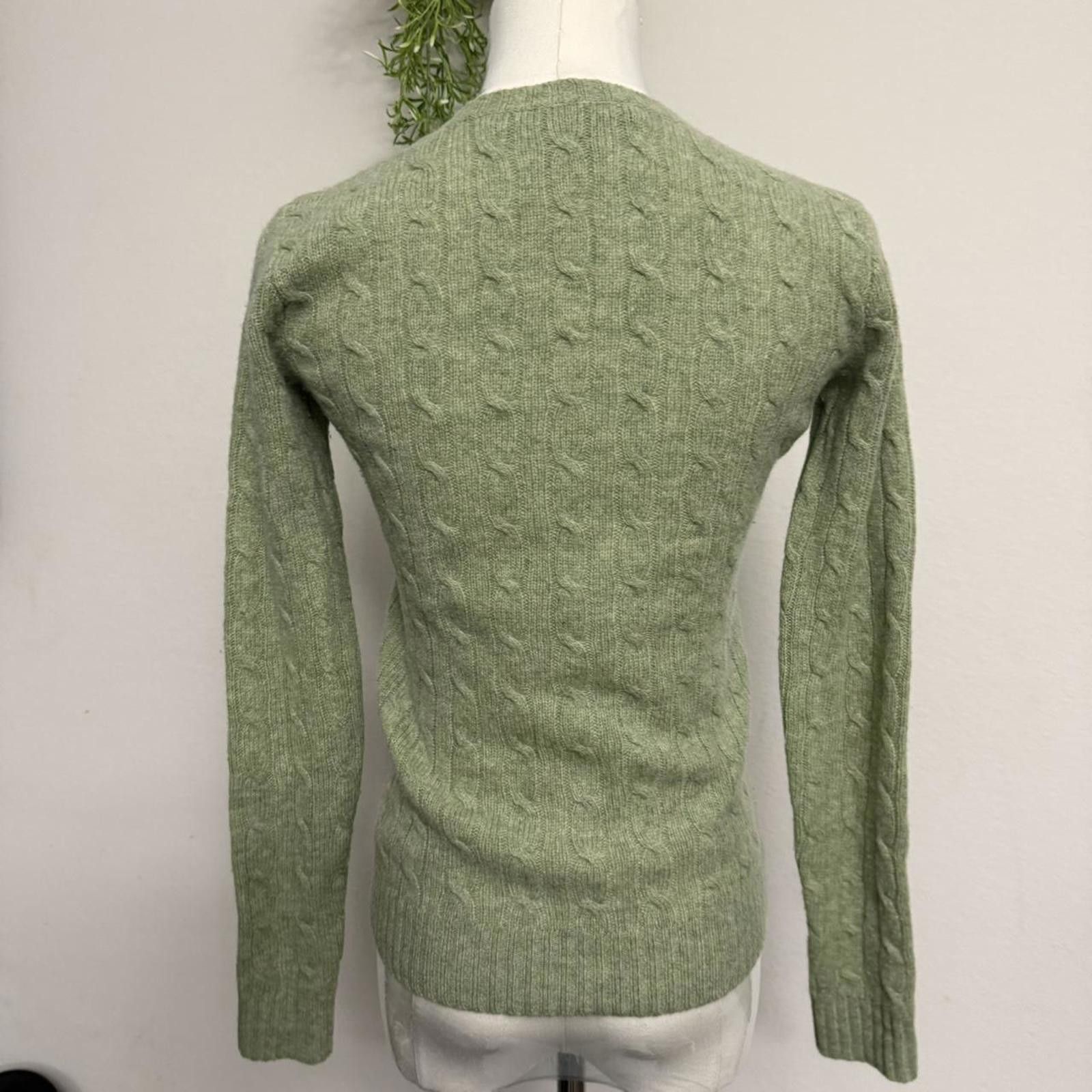 Polo Ralph Lauren V neck polo sage green preppy wool longsleeve sweater sz Xs Size XS / US 0-2 / IT 36-38 - 2 Thumbnail