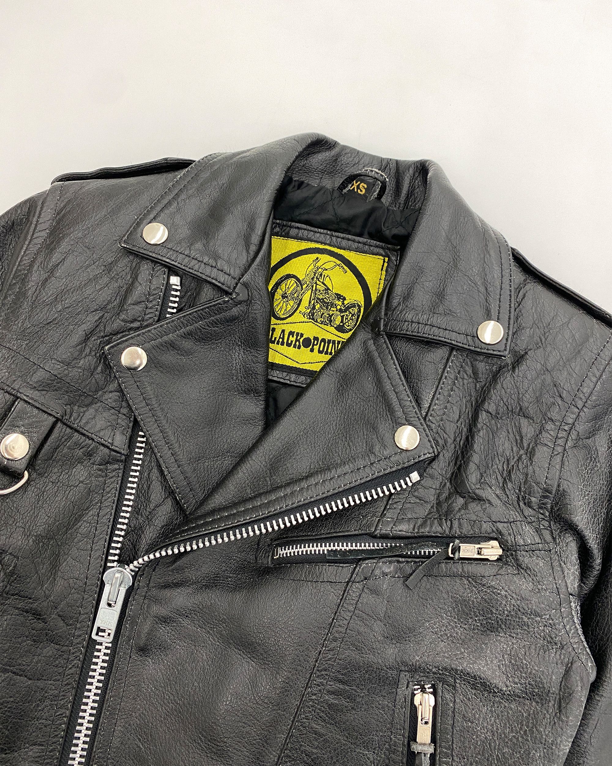 Vintage 1990s Biker Leatherjacket Size XS / US 0-2 / IT 36-38 - 3 Thumbnail