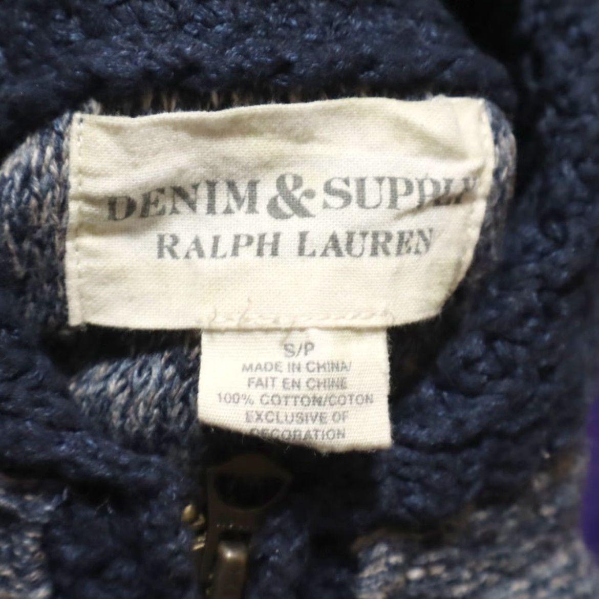 Ralph Lauren Demin Supply Ralph Lauren Full Zip Cardigan Solid Long Sleeve Blue Men's S Shirt Sweater Size US S / EU 44-46 / 1 - 5 Thumbnail