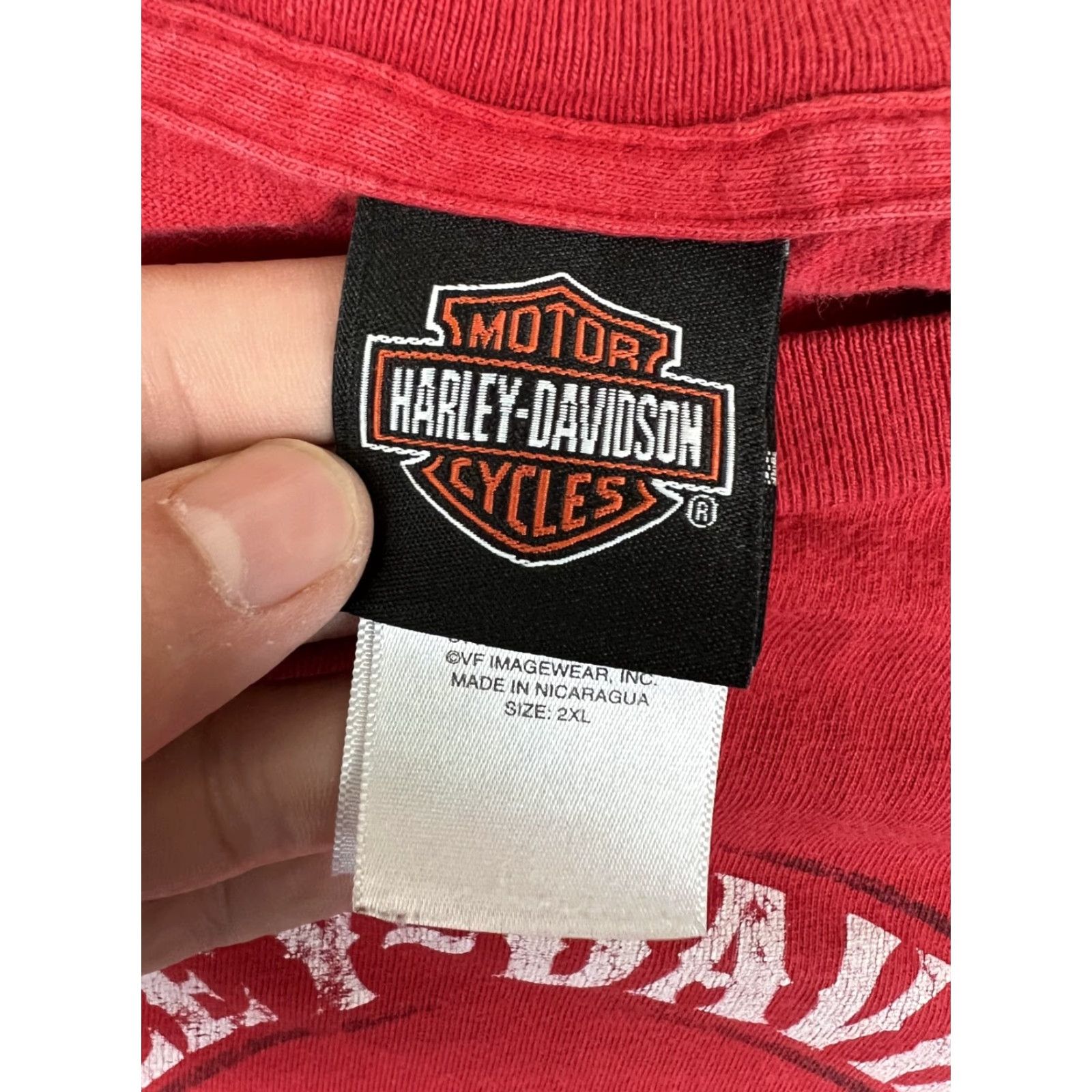 Harley Davidson VINTAGE Harley-Davidson T-Shirt Fresno California Red 2XL Men Crew Neck Short Sleeve Logo 90s Biker California Shirt Size US XXL / EU 58 / 5 - 6 Thumbnail