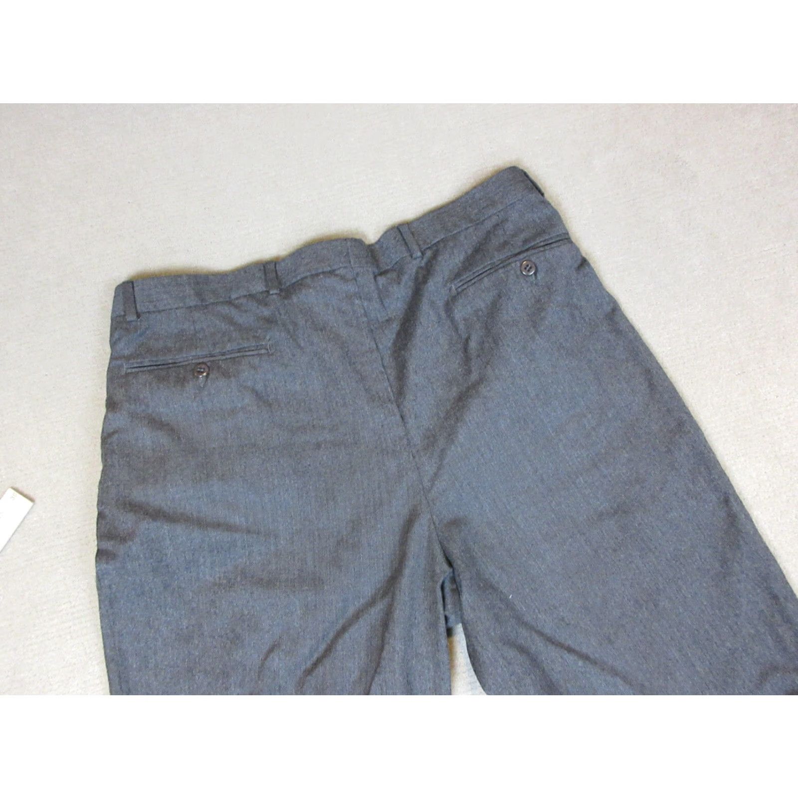 Zanella Zanella Pants Mens 35x30 Gray Dress Slacks Wool Pleated Cuffed Made In Italy Size US 35 - 7 Thumbnail