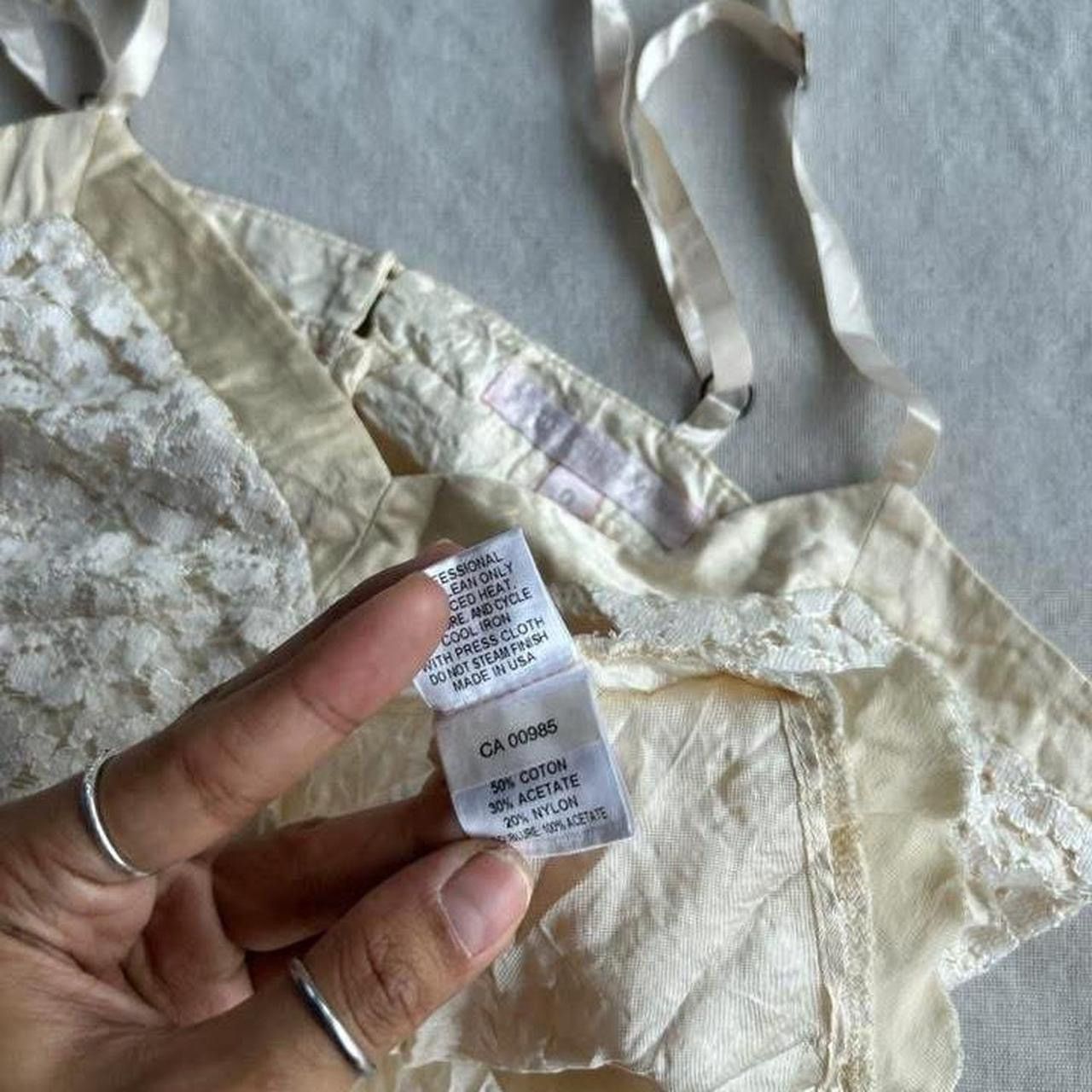 Rebecca Taylor Vintage cream&white lace corset cami top with back buttons🪷 Size XS / US 0-2 / IT 36-38 - 6 Thumbnail