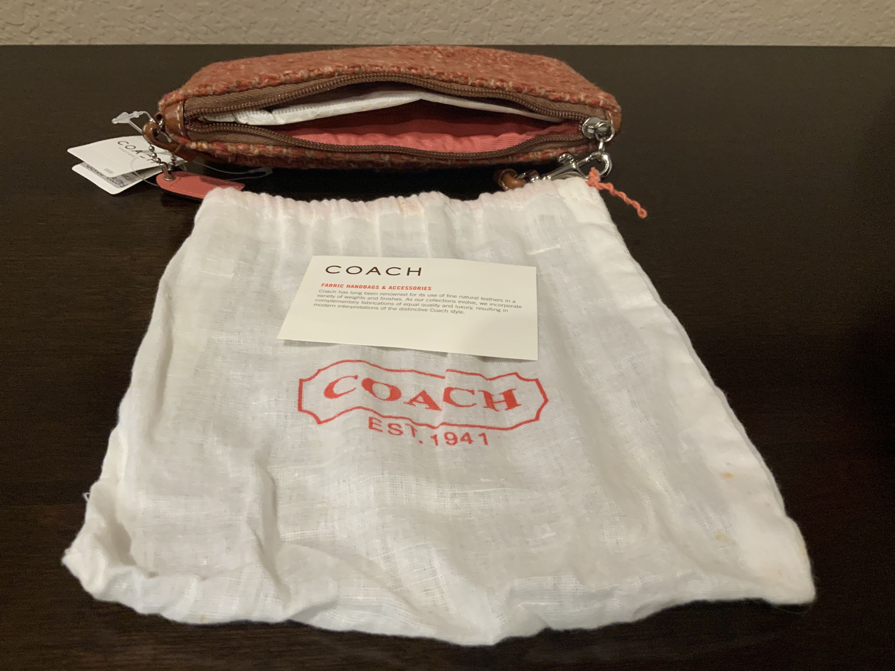 Coach Hampton Herringbone Large Wristlet Size ONE SIZE - 4 Thumbnail