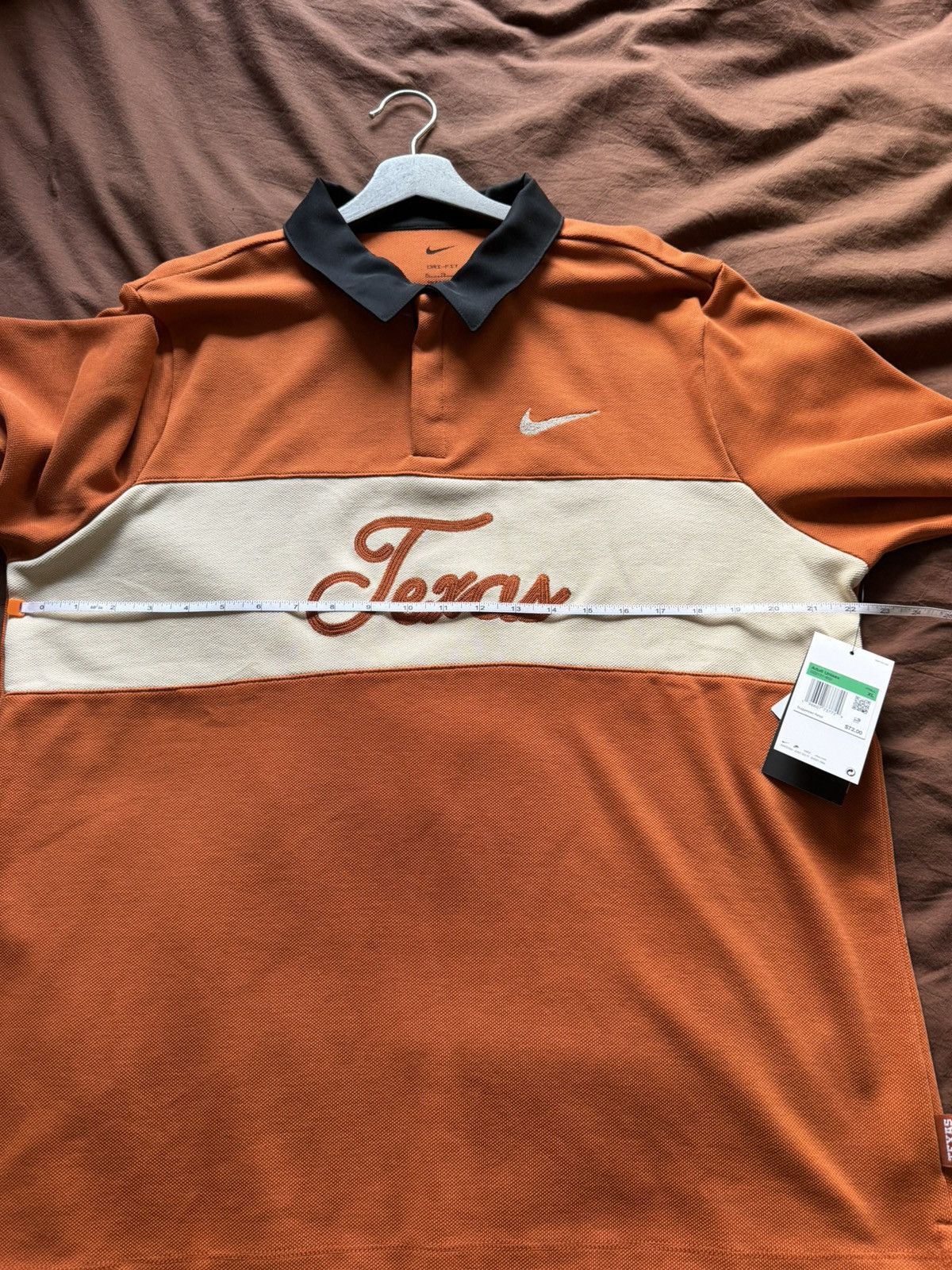 Nike Nike Men's Texas Longhorns Burnt Orange Rugby Polo Size US XL / EU 56 / 4 - 1 Thumbnail