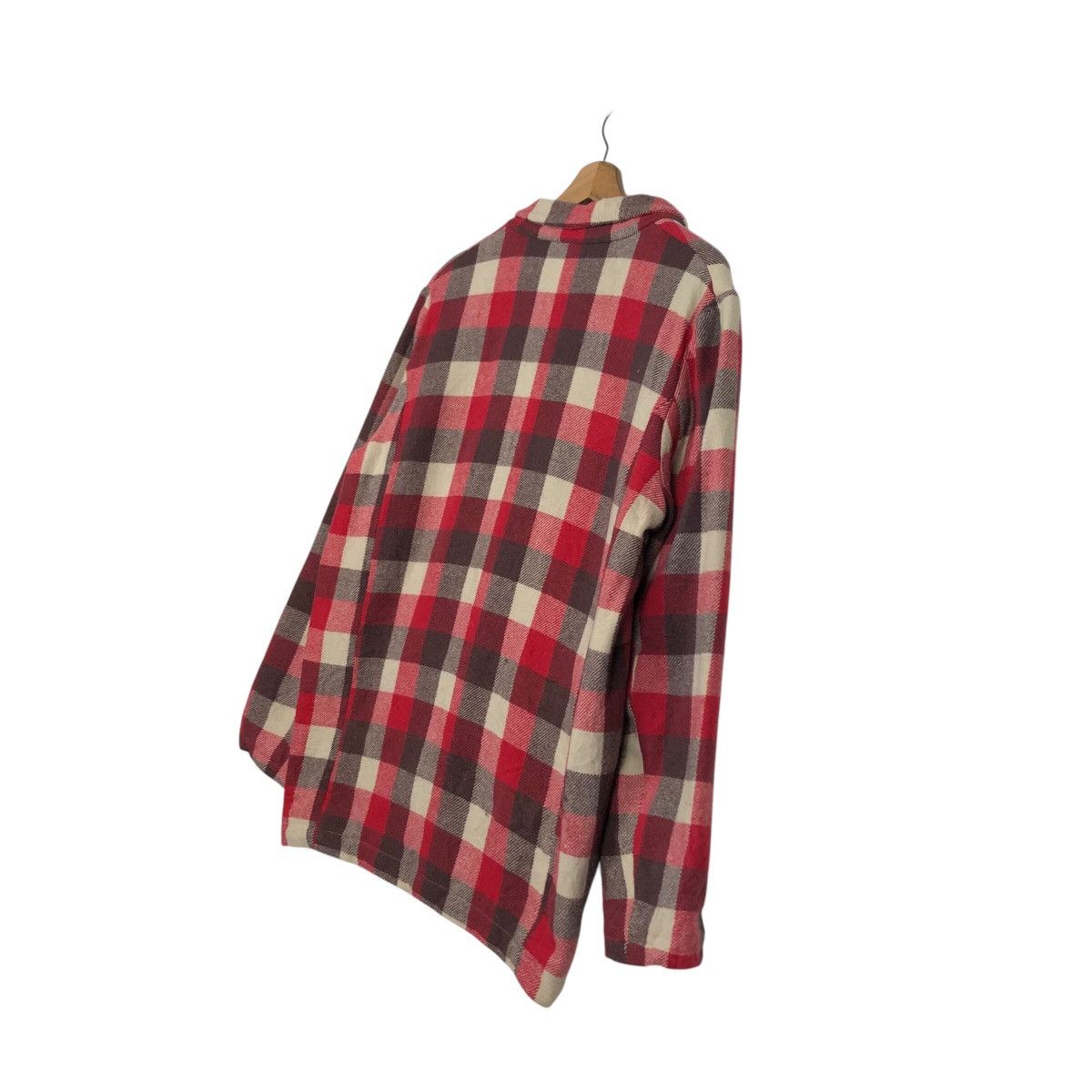 Flannel × Japanese Brand × Vintage 📌Vintage Chore Work Jacket Hikari Shoji Tartan Issey Miyake Size US M / EU 48-50 / 2 - 10 Thumbnail
