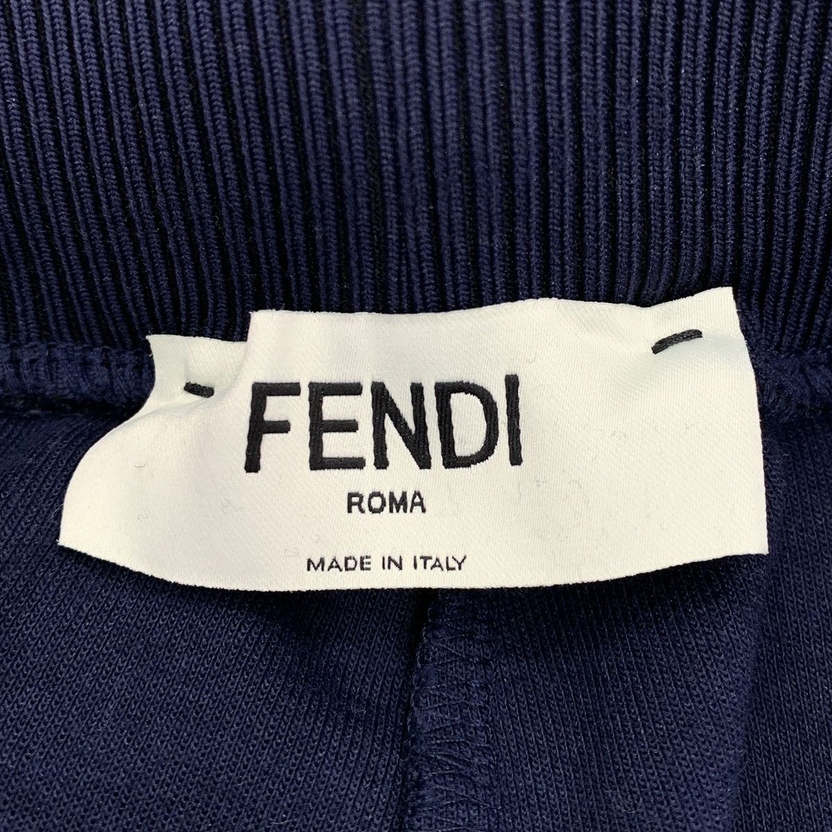 Fendi Fendi Navy Side Logo Letter Cuffed Casual Pants K26WX Size 26" / US 2 / IT 38 - 5 Thumbnail
