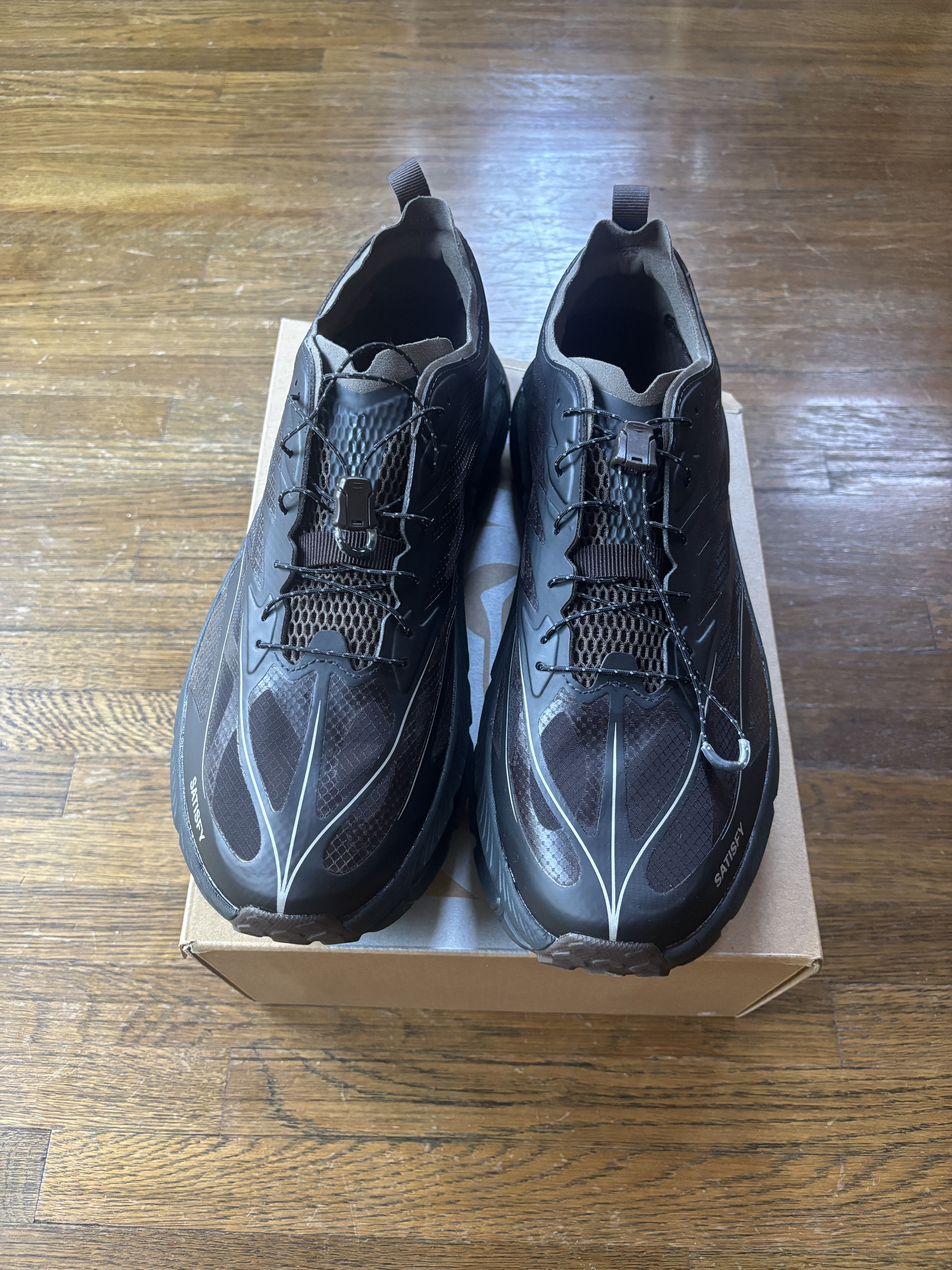 Hoka × Satisfy Hoka One One Satisfy x Mafate Speed 4 Lite Coffee Size US 12 / EU 45 - 4 Thumbnail
