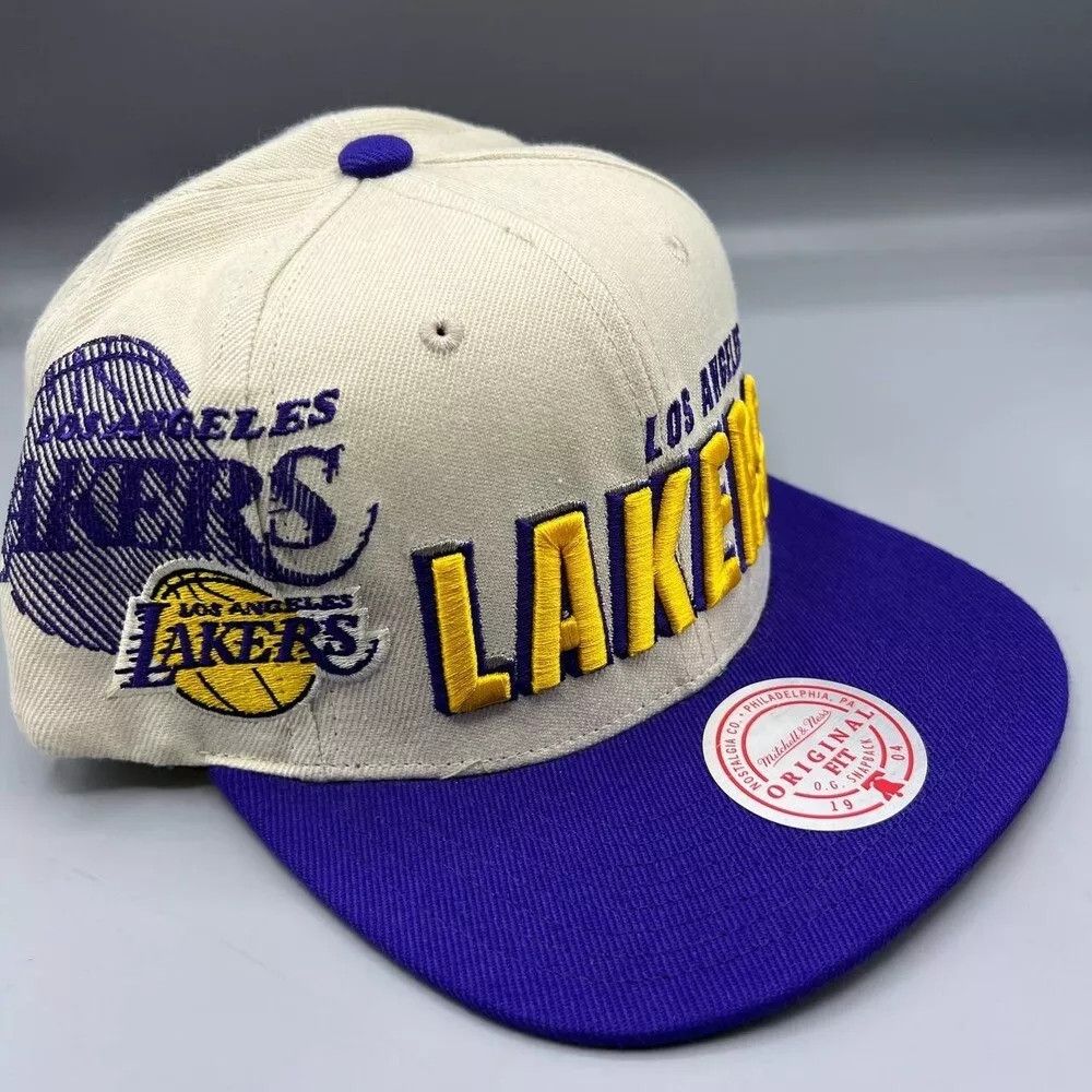 Mitchell & Ness Los Angeles LA Lakers Hat Men NBA Draft 1996 Shadow SnapBack Size ONE SIZE - 1 Thumbnail