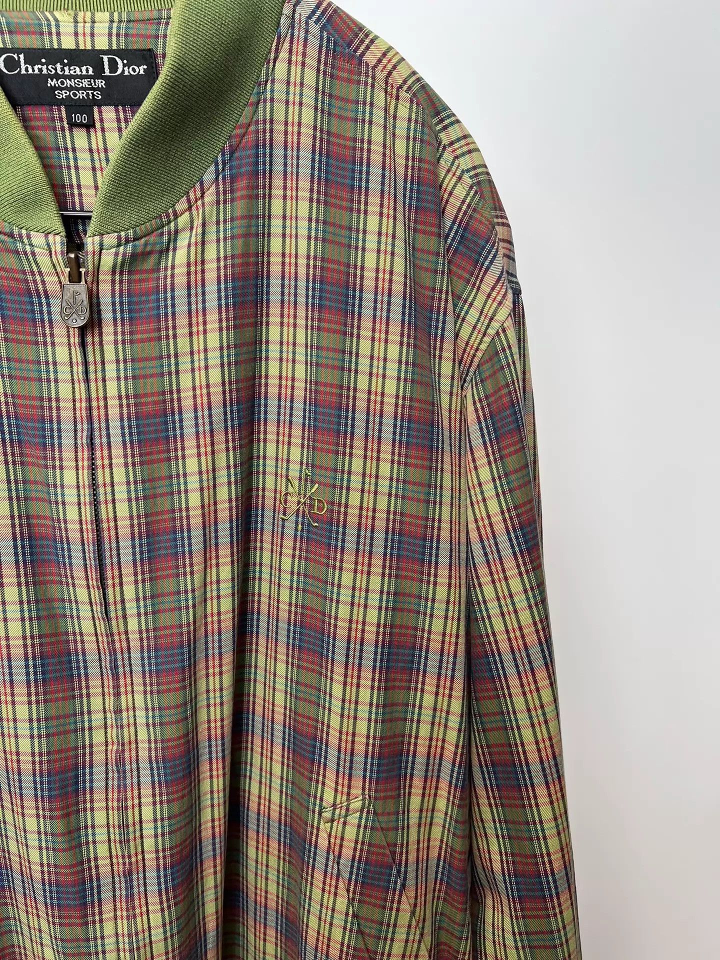 Dior Dior Sport Green Check Zipper Jacket Size US L / EU 52-54 / 3 - 5 Thumbnail