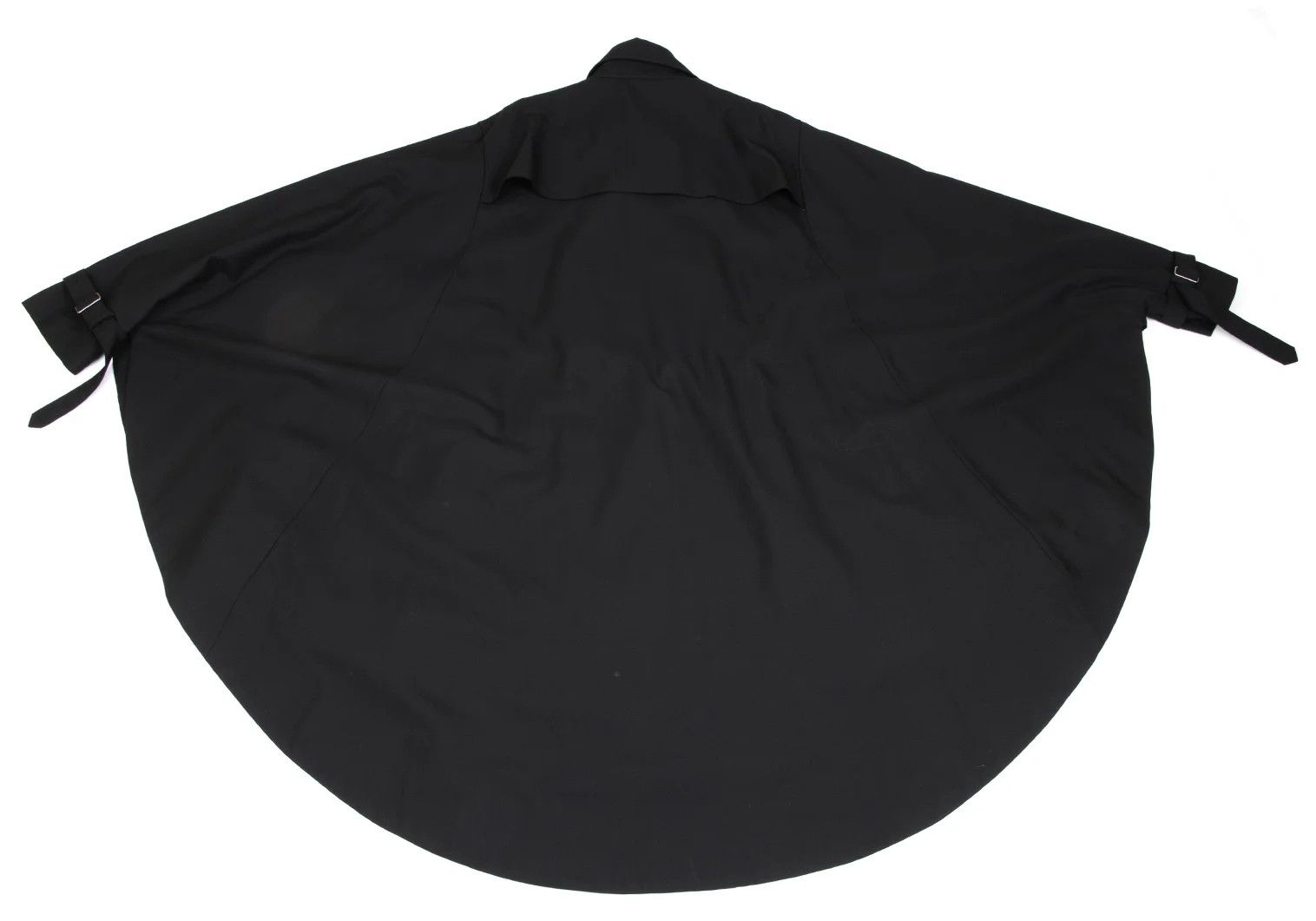 Yohji Yamamoto Wool-Poly Gabardine Trench Cape Coat in Black Size 3 Size US L / EU 52-54 / 3 - 17 Thumbnail