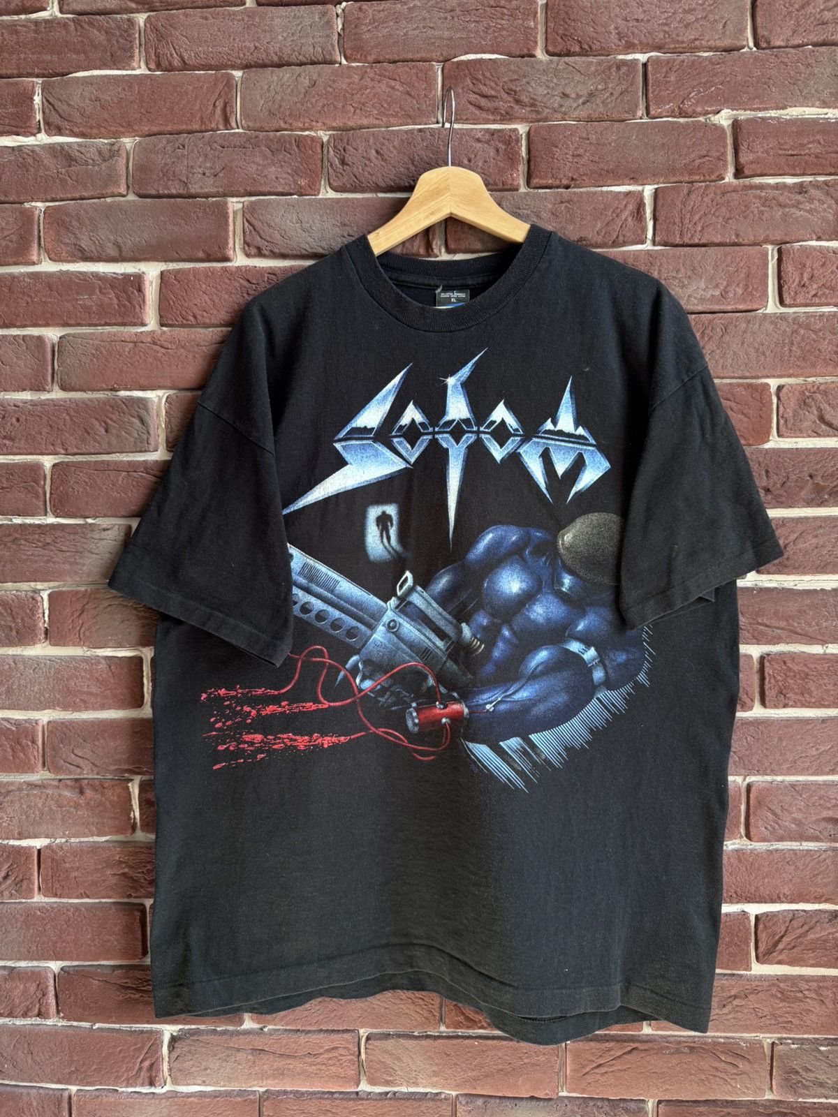 Band Tees 1992 Rare Sodom Tapping Vein Thrash Metal Band Vintage tee Size US XL / EU 56 / 4 - 1 Thumbnail