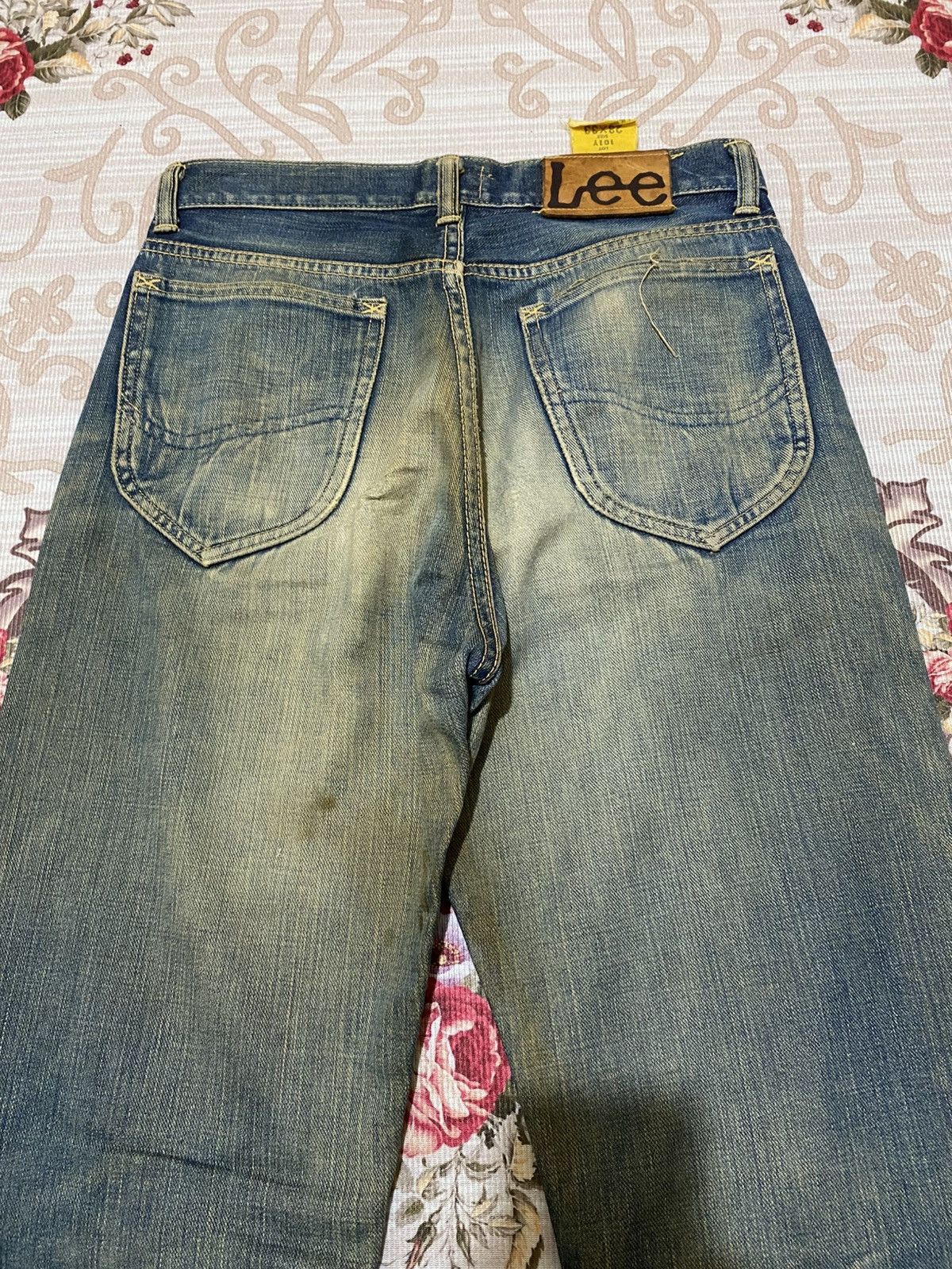 Lee 40s Repro Lee Cowboy Distressed Selvedge Denim Size US 29 - 18 Thumbnail