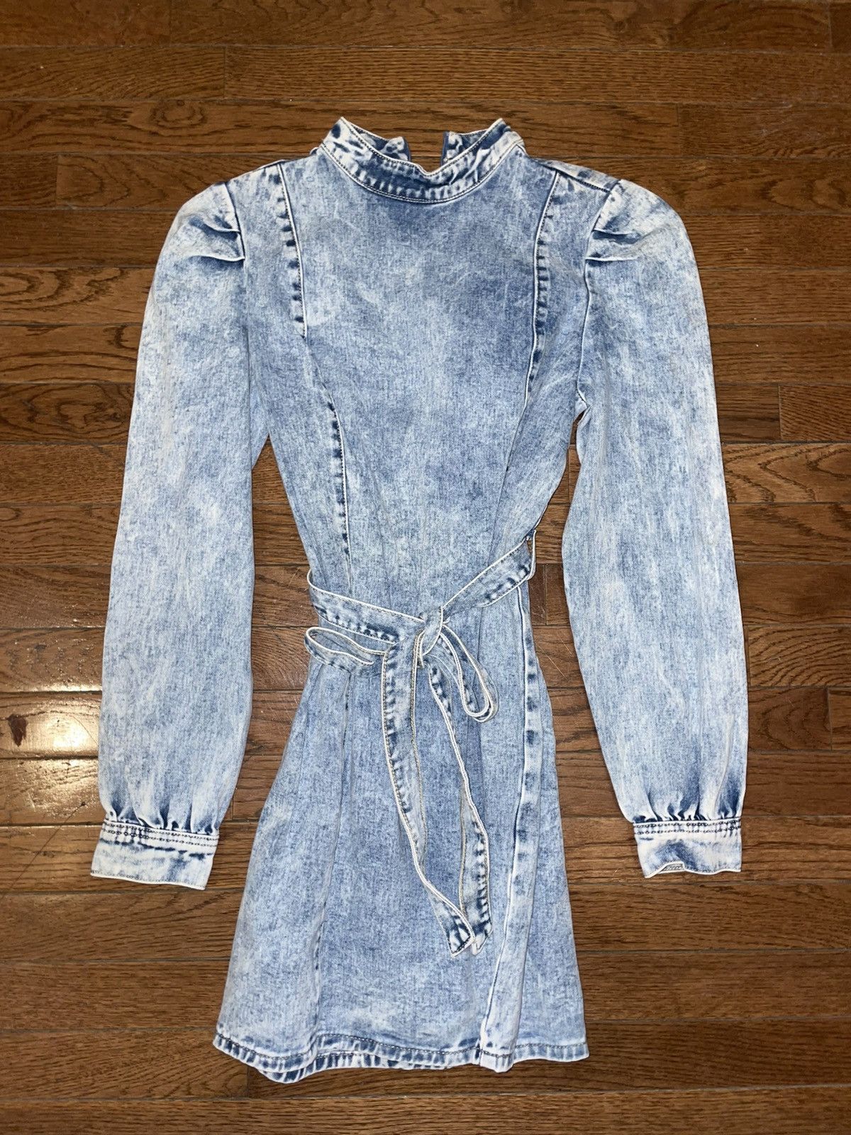 Nasty Gal Stone washed belted denim dress Size S / US 4 / IT 40 - 1 Thumbnail