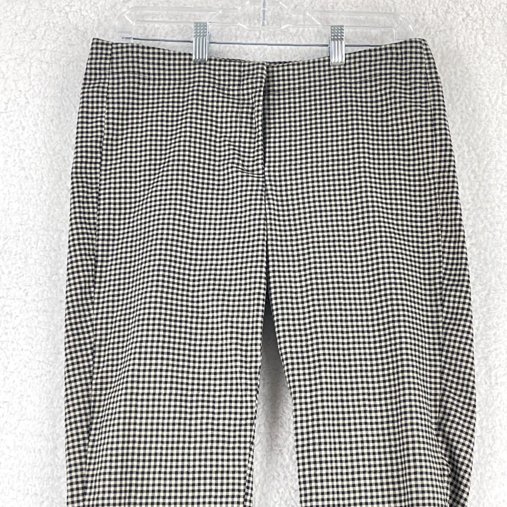 J. Jill J. Jill Black Gingham Cropped Straight Pants Womens Size 6 Mid-Rise Casual Regular Rise Cotton Spandex Pant Type Size 28" / US 6 / IT 42 - 2 Thumbnail