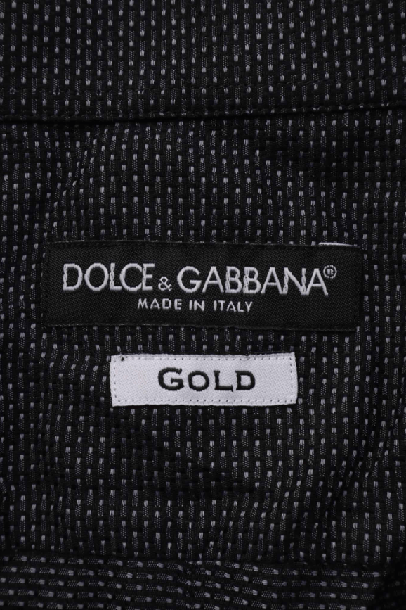 Dolce & Gabbana Dolce & Gabbana Gold Line Black Patterned Shirt Size XL Size US XL / EU 56 / 4 - 2 Thumbnail