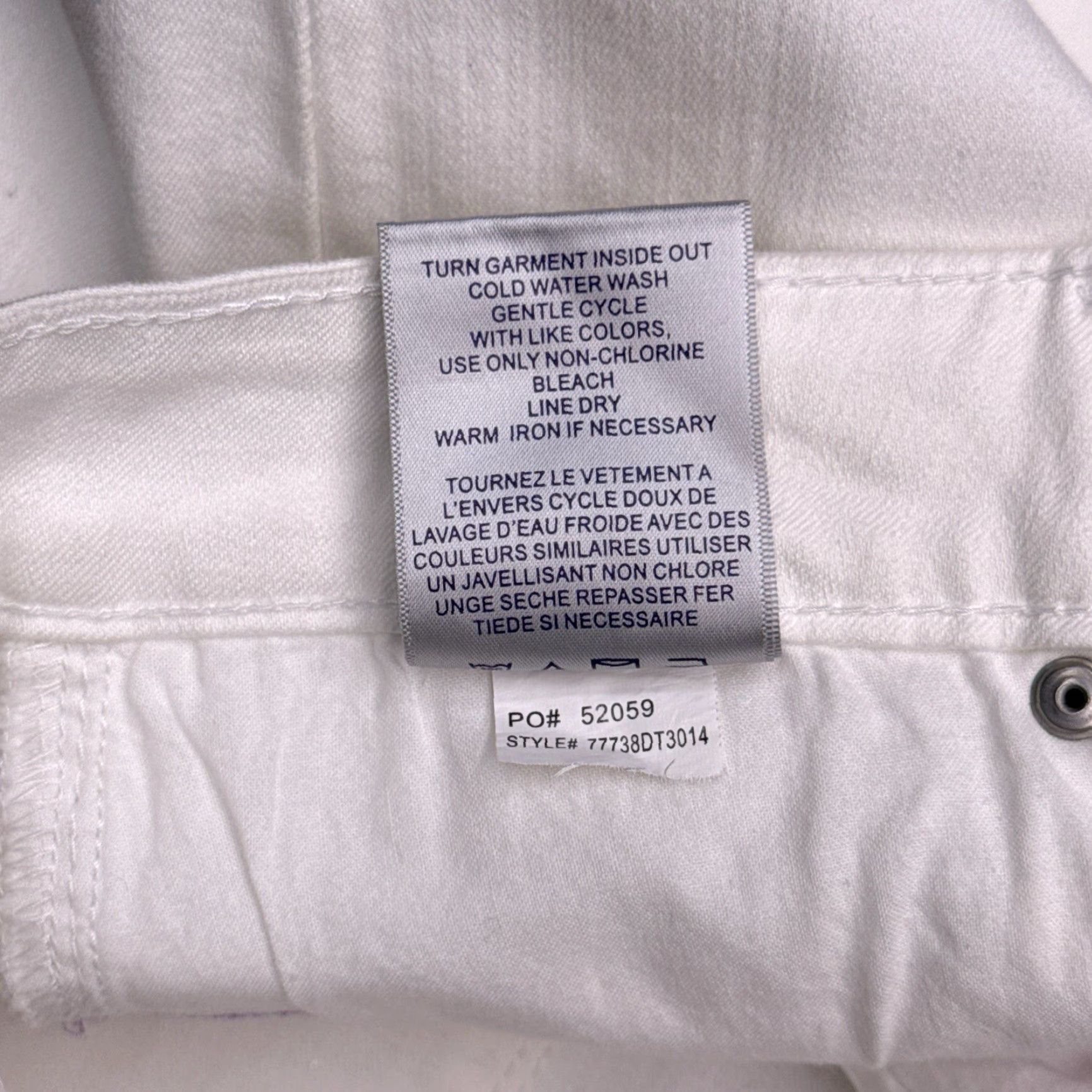 NYDJ VINTAGE: NYDJ Jeans City Cropped White 8 Regular Mid Rise Stretch 5-Pocket Denim Womens Size 30" / US 8 / IT 44 - 7 Thumbnail