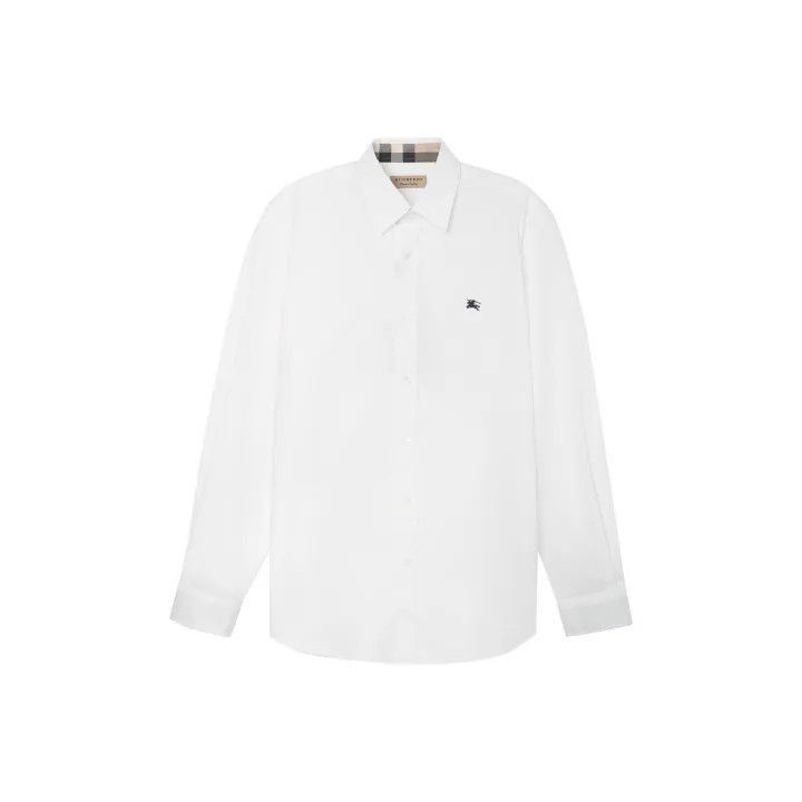 Burberry Burberry Burberry White Logo Embroidered Casual Shirt-2507 Size US XS / EU 42 / 0 - 1 Thumbnail