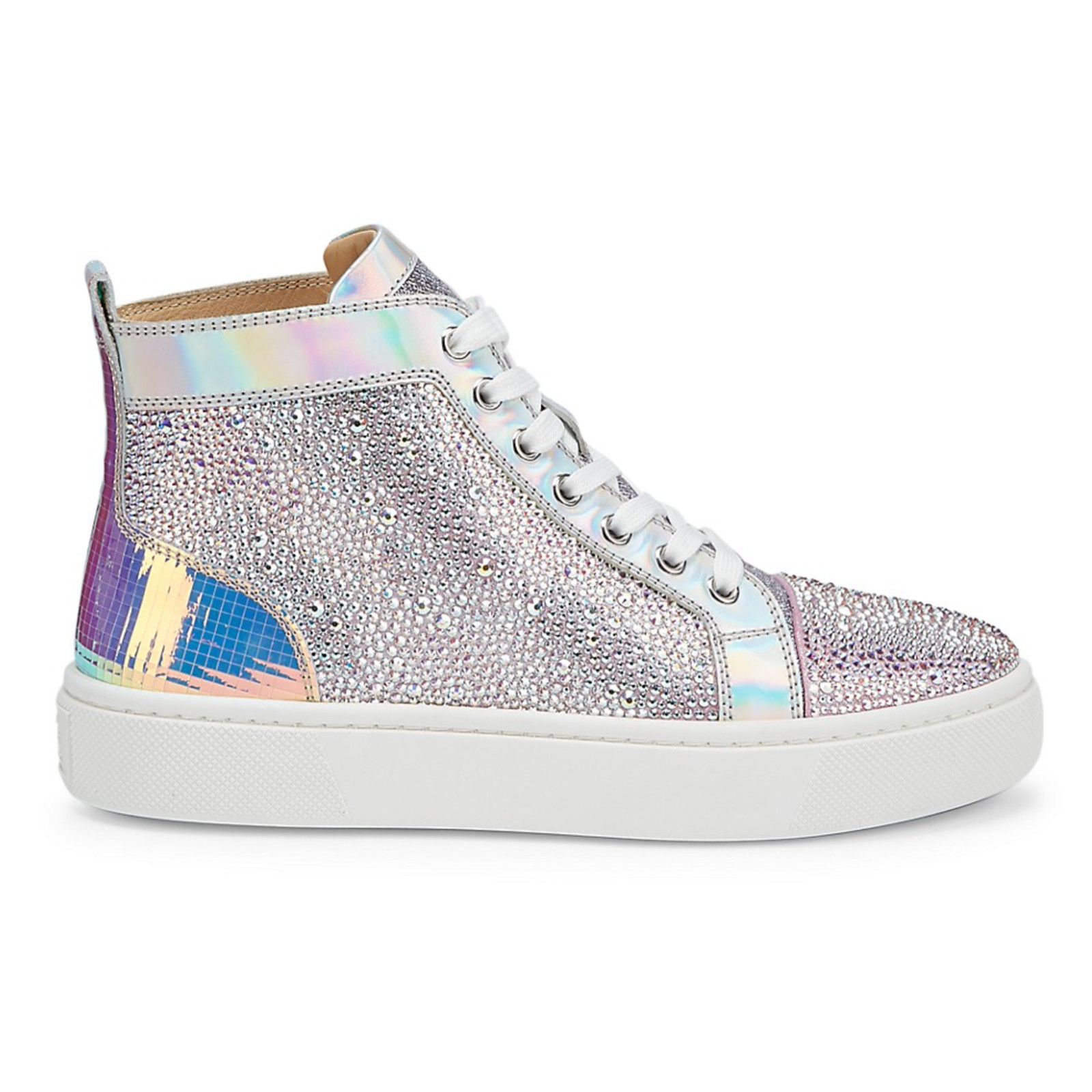Christian Louboutin Super Louis Strass Flat SD AB Crystal High Top Sneaker 38 Size US 8 / IT 38 - 1 Thumbnail