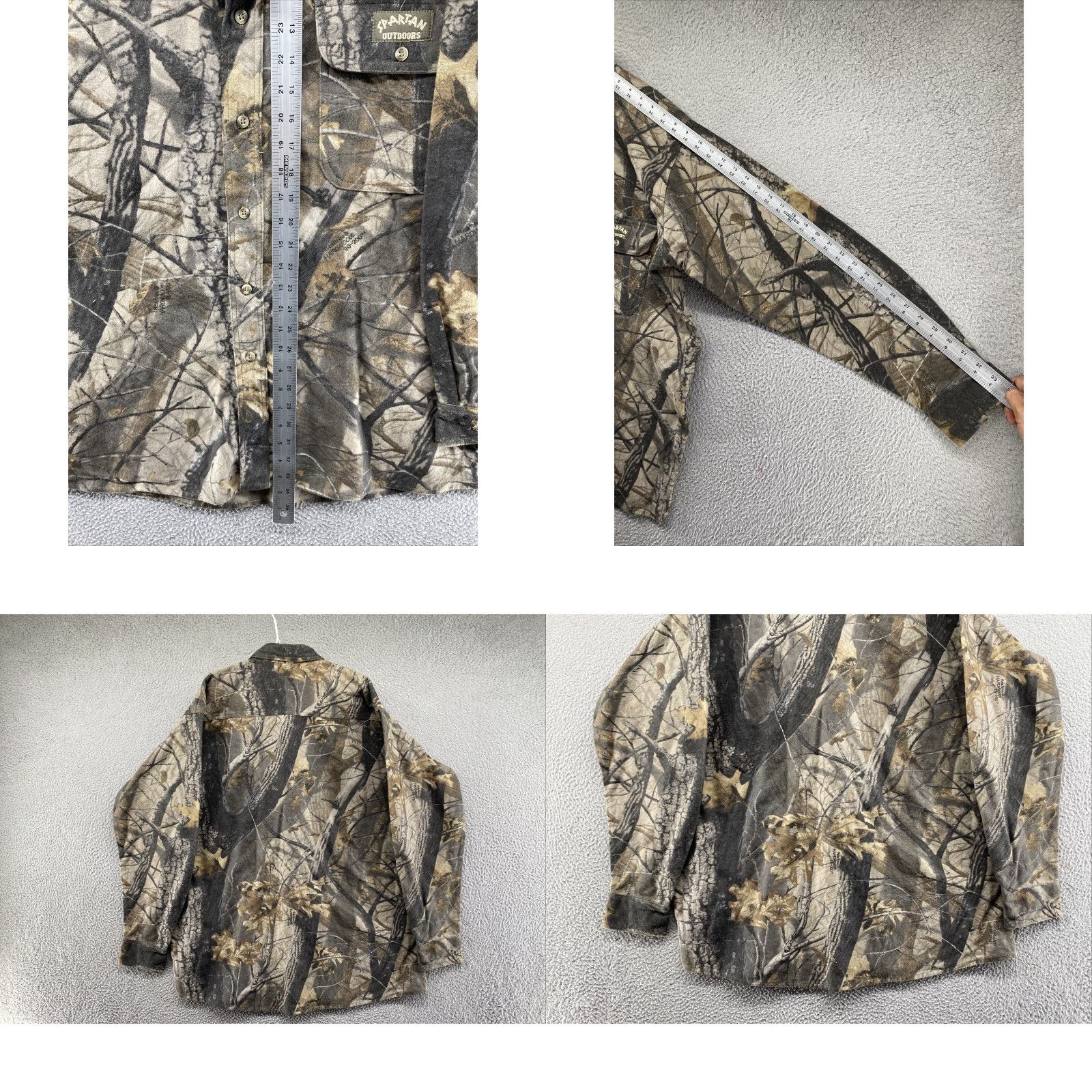 Realtree VINTAGE Spartan Realtree Hardwoods Camo Button Long Sleeve Chamois Shirt USA Size XL NEW Size US XL / EU 56 / 4 - 8 Thumbnail