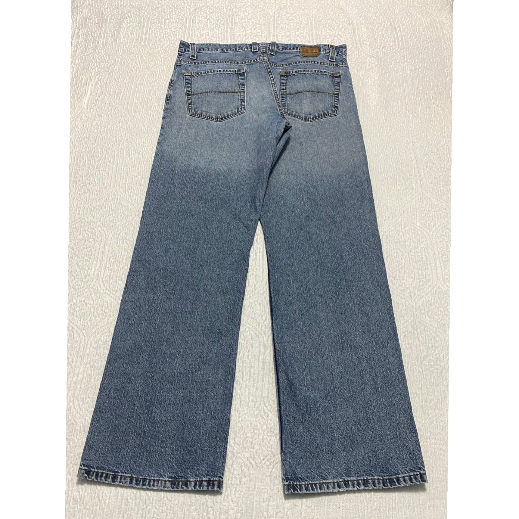 Denime Axist Jeans Mens Jeans Straight Blue Denim 36x32 Relaxed Cotton Denim 5-Pocket Classic Casual Pants Shoes? Size US 36 / EU 52 - 2 Thumbnail