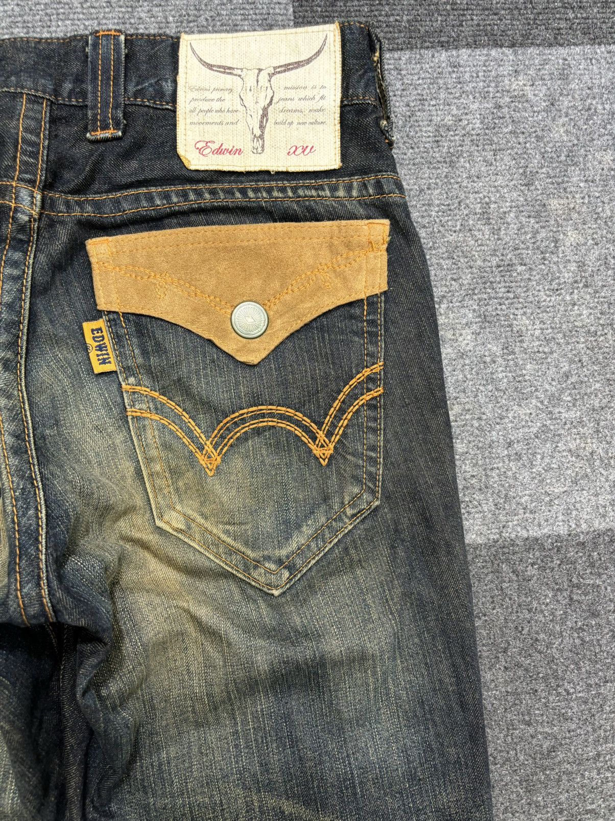 Edwin 💥90s Style💥Rare Insane Edwin 421 Rusty Fades Denim F462 Size US 31 - 15 Thumbnail