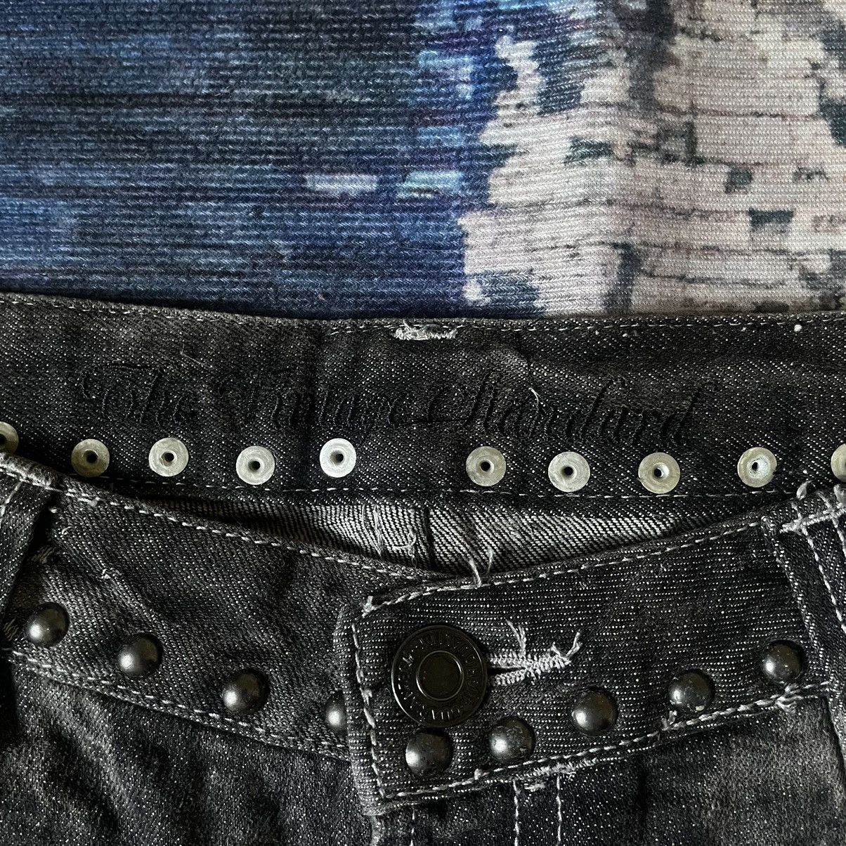 14th Addiction smoke acid wash distressed Jeans Gothic Punk Size US 33 - 8 Thumbnail