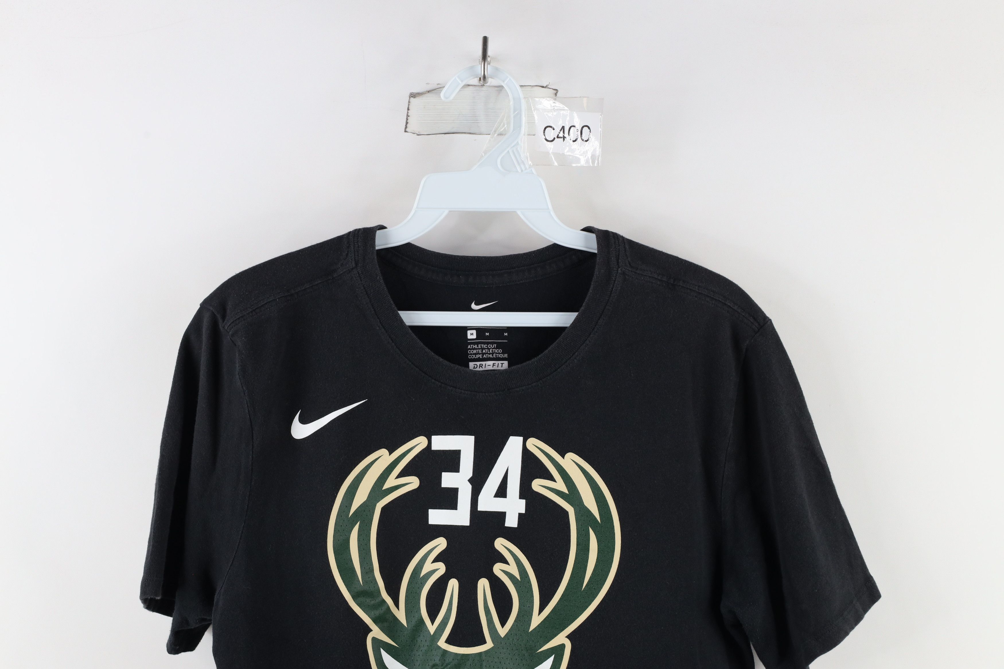 Nike × Vintage Nike Antetokounmpo Milwaukee Bucks Basketball T-Shirt Black Size US M / EU 48-50 / 2 - 2 Thumbnail